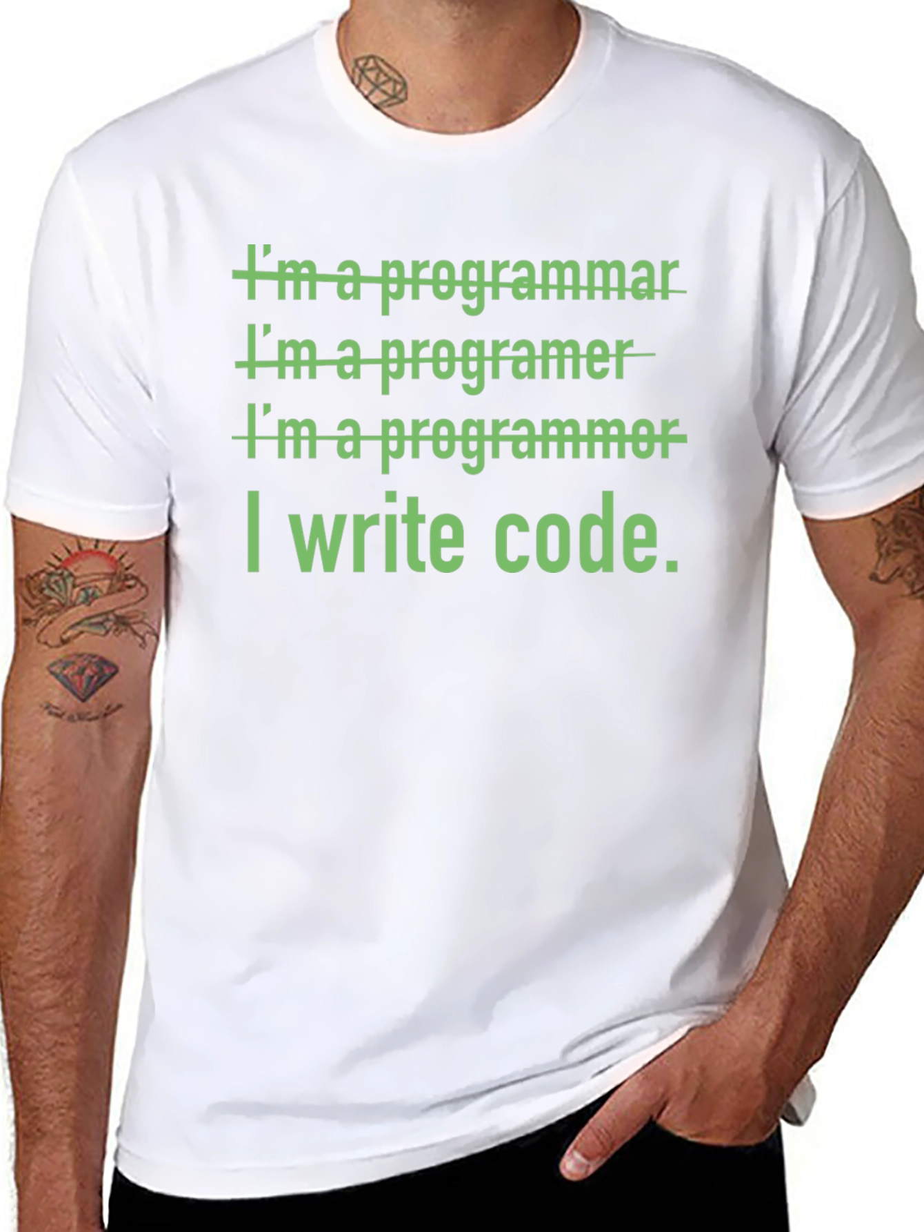 Black I Write Code T-Shirt - Programmer Humor view 8