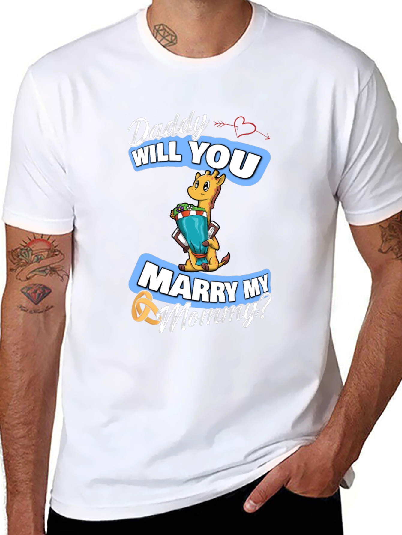 Black Daddy Will You Marry My Mommy? T-Shirt view 8