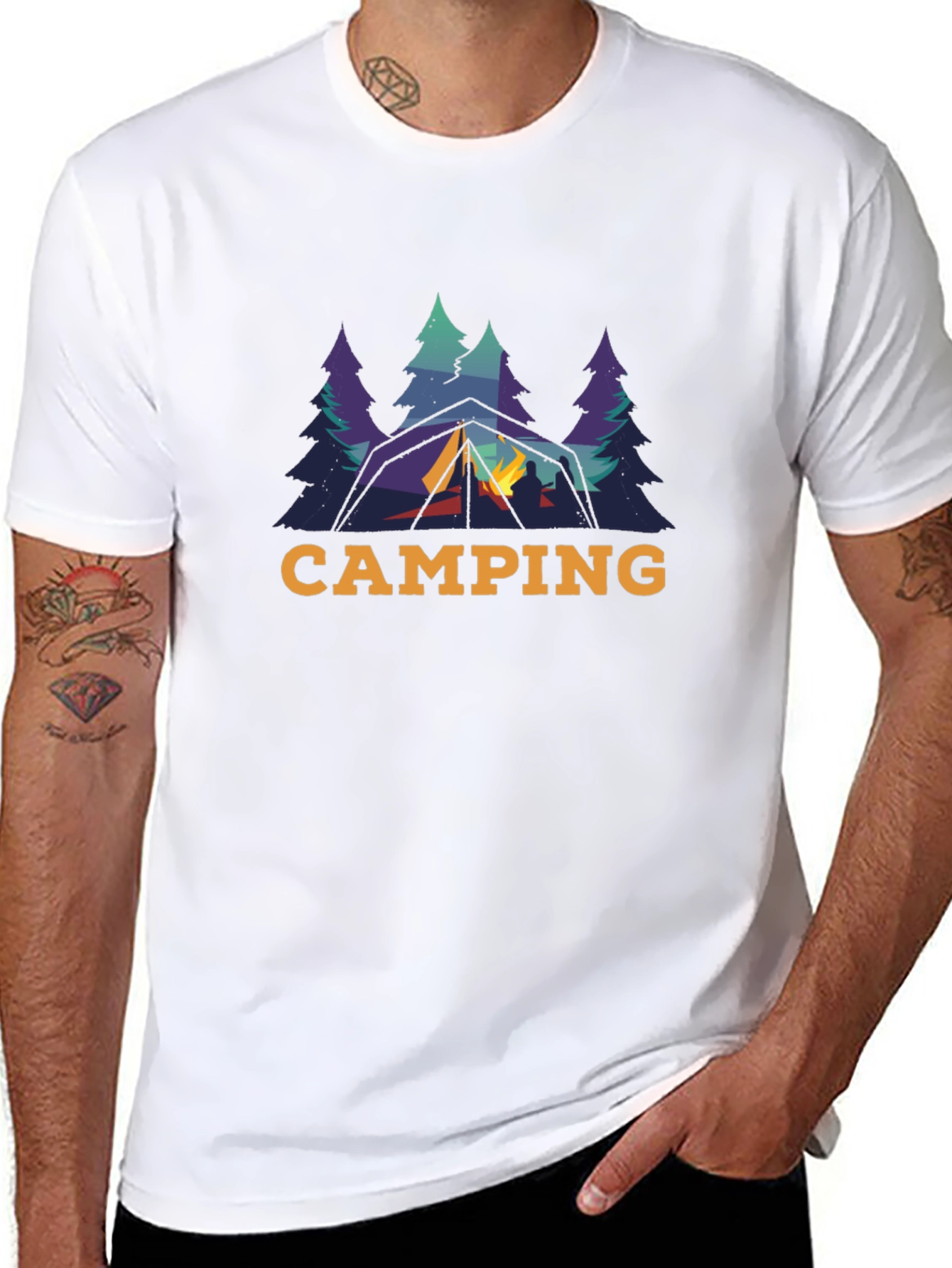 Black Camping Adventure T-Shirt view 8