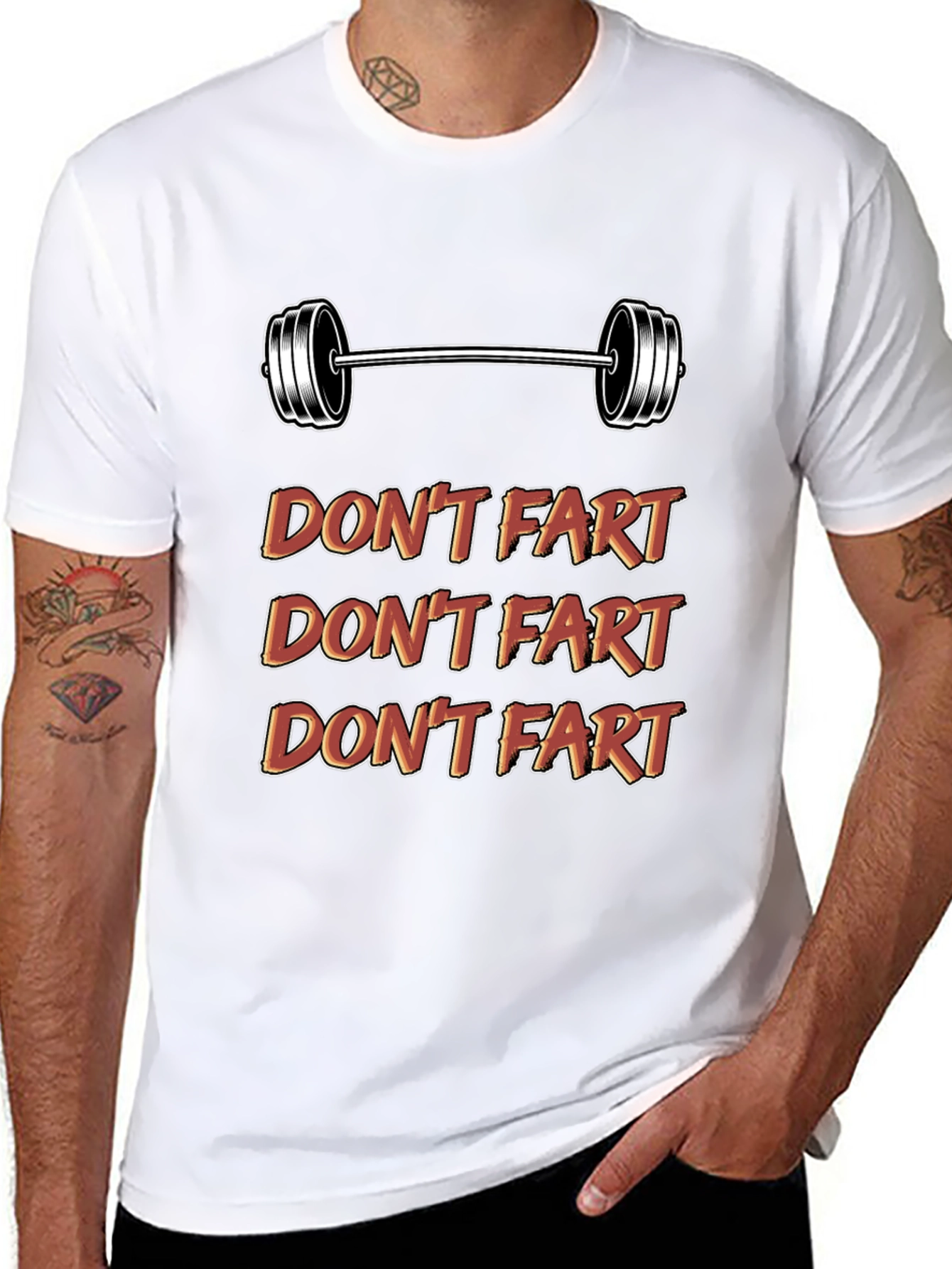 Black Don't Fart Gym Shirt - Funny Workout Tee view 8