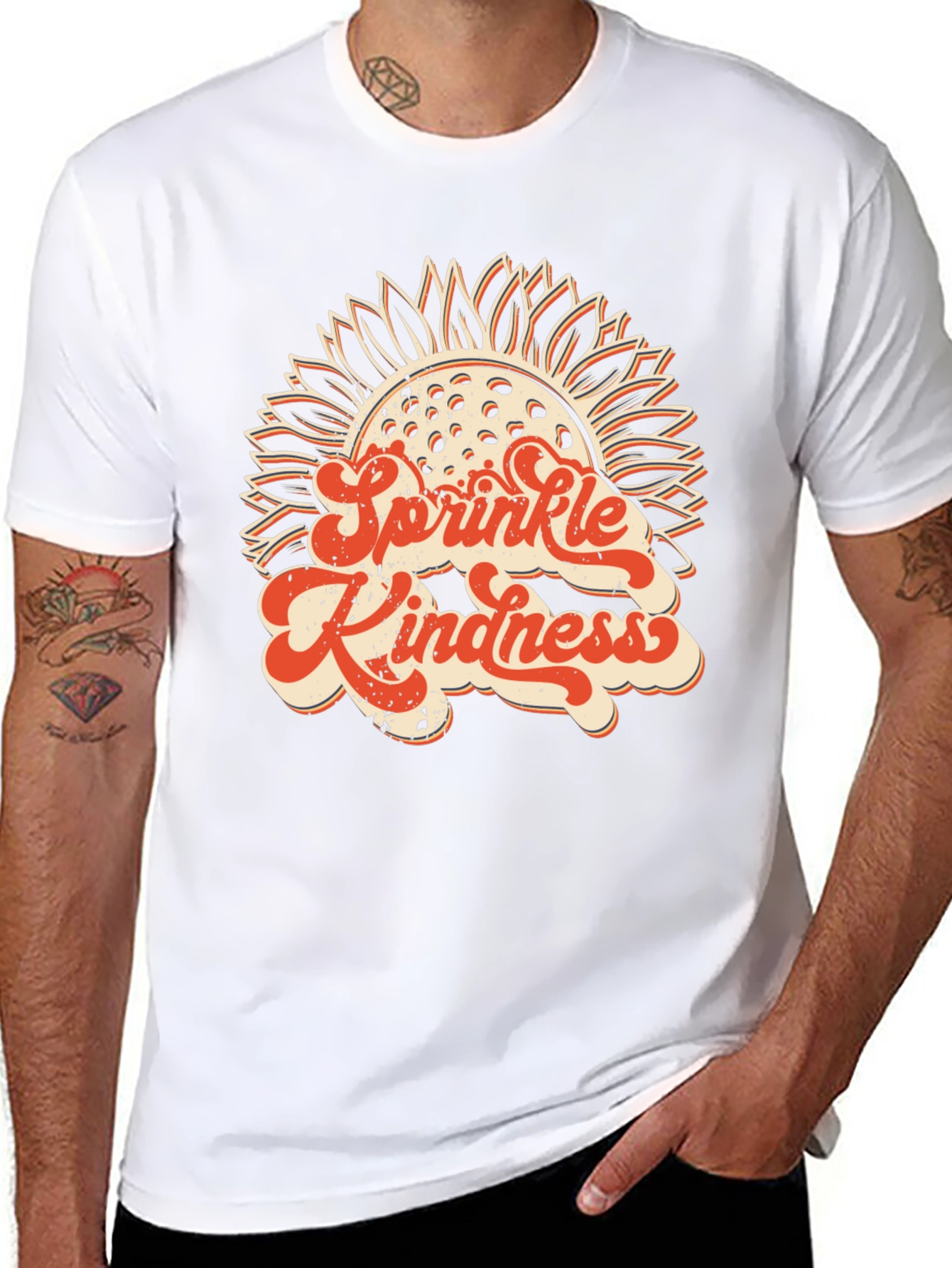 Black Sprinkle Kindness Graphic T-Shirt view 8
