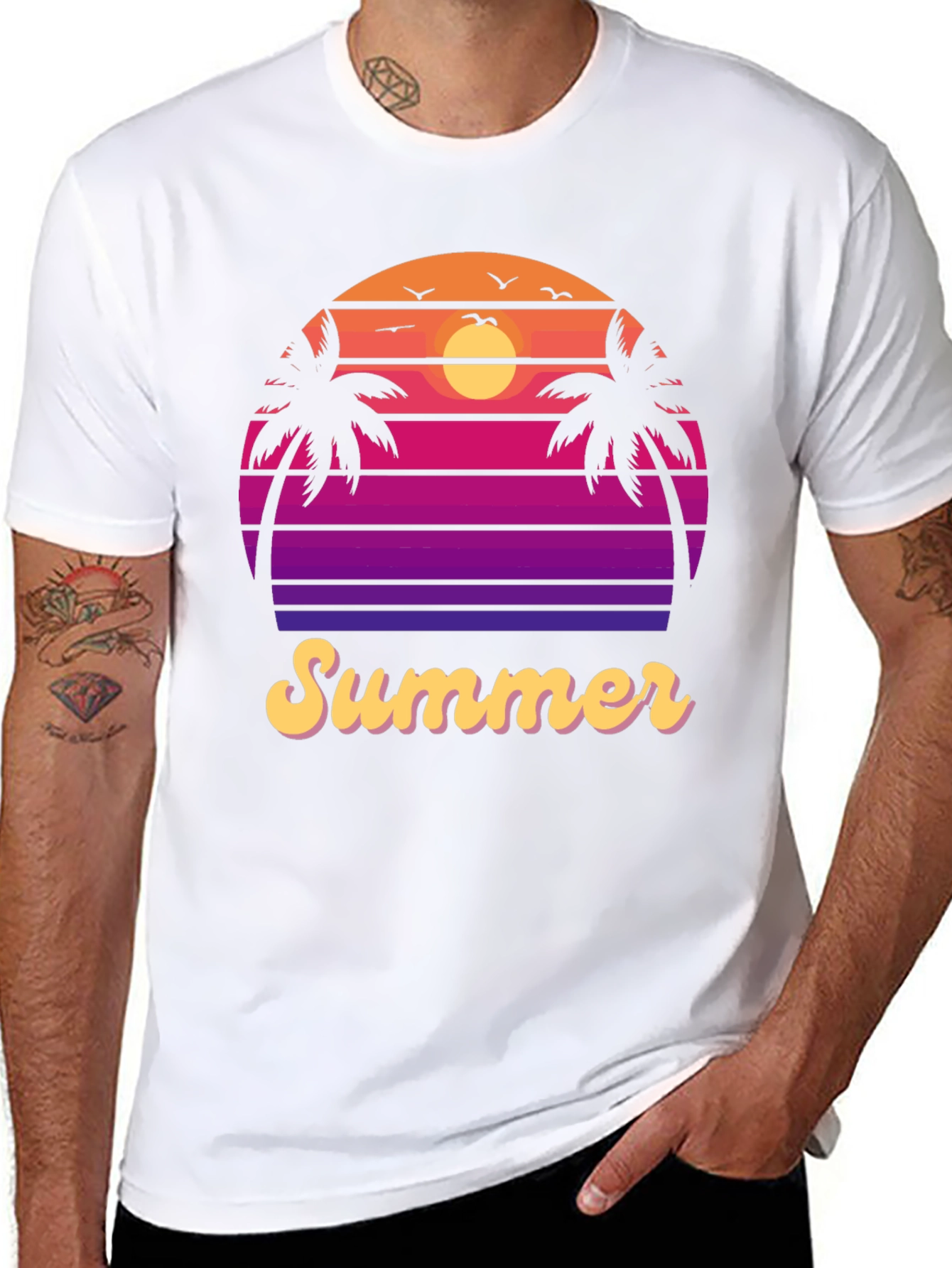 Black Retro Summer Vibes Tee view 8