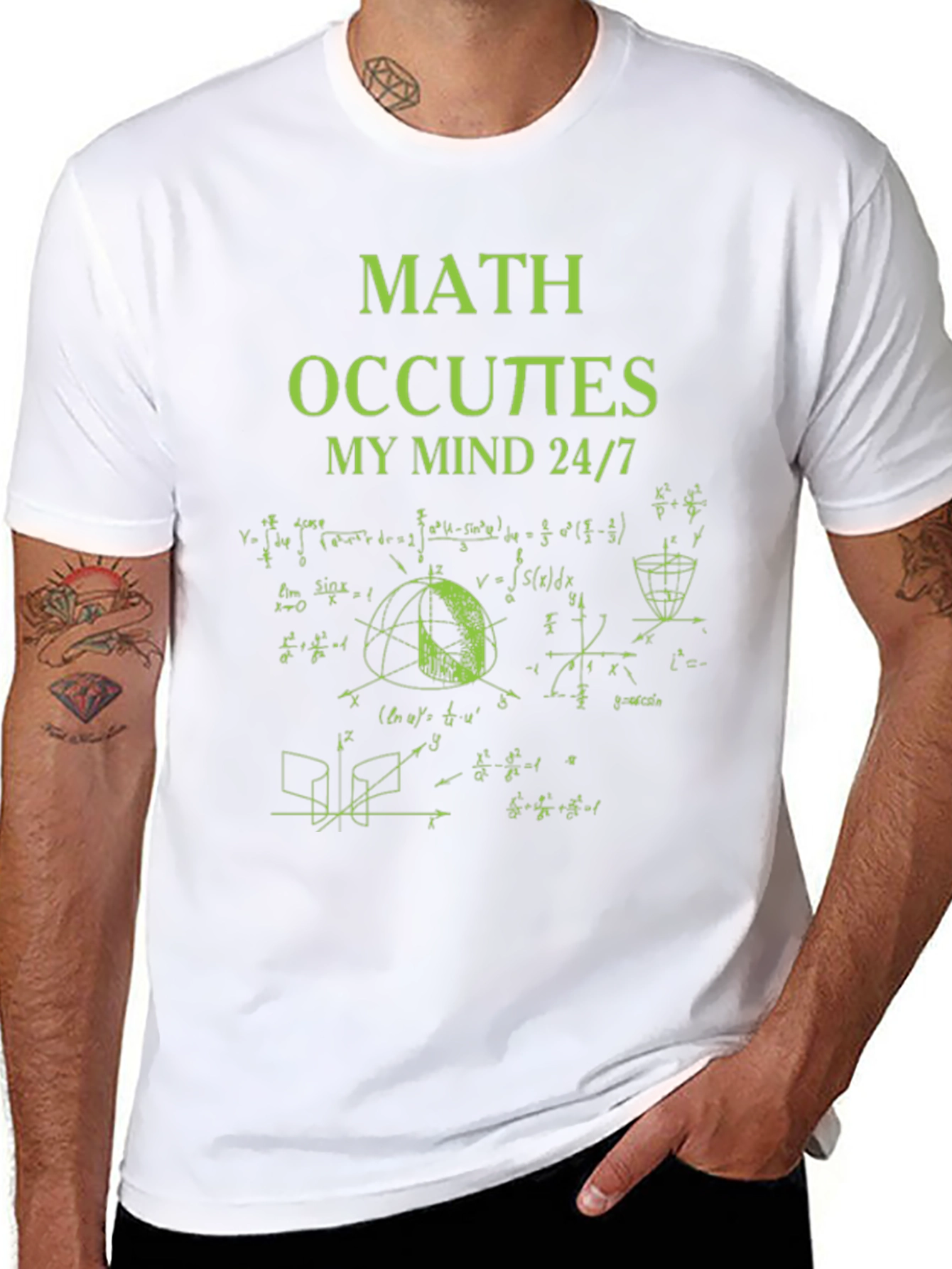 Black Math Occupies My Mind T-Shirt view 8