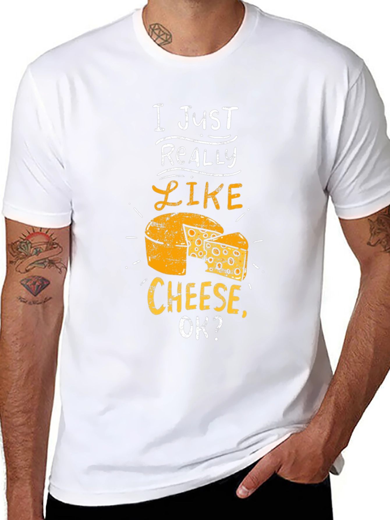 Funny Cheese Lover T-Shirt - I Just Really Like Cheese - 8