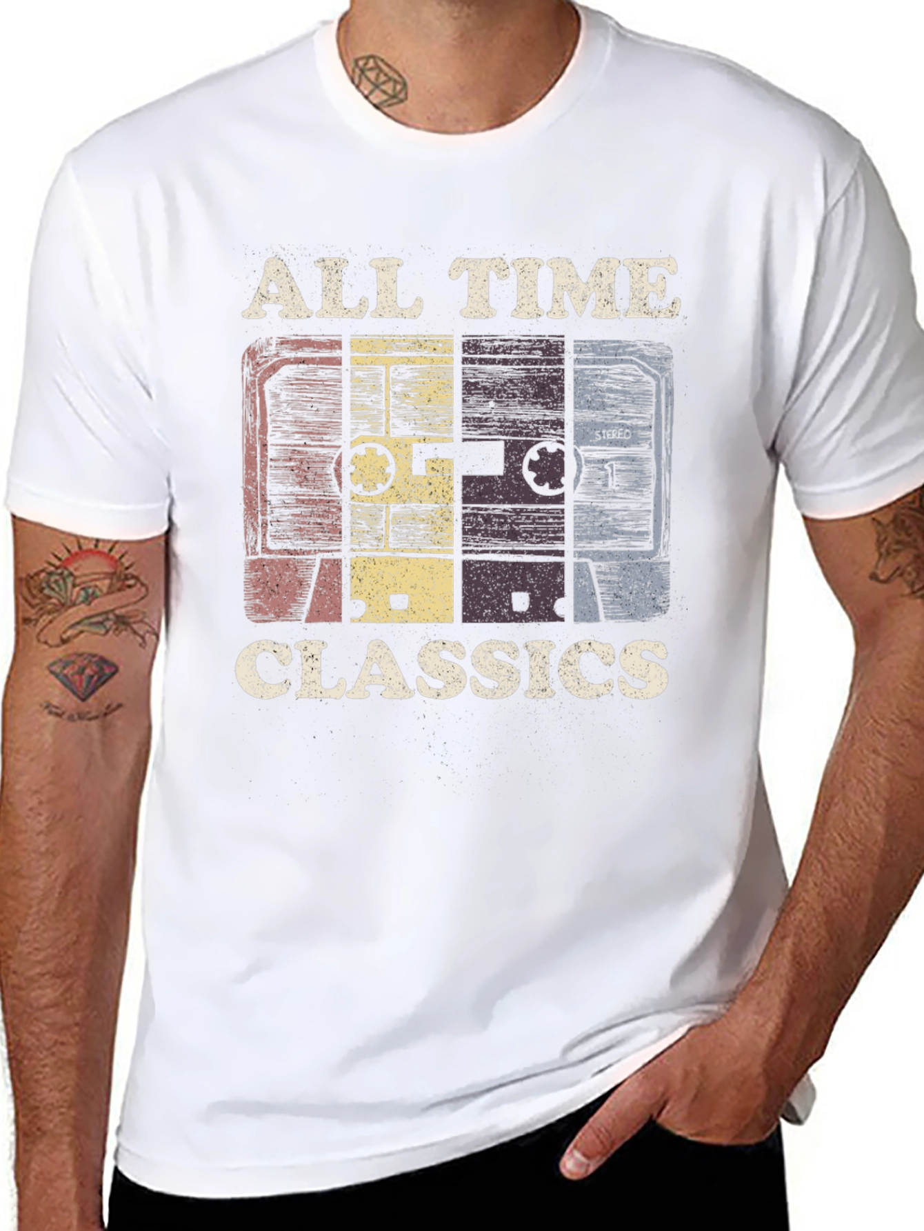 Black Retro Cassette Tape T-Shirt - All Time Classics Tee view 8