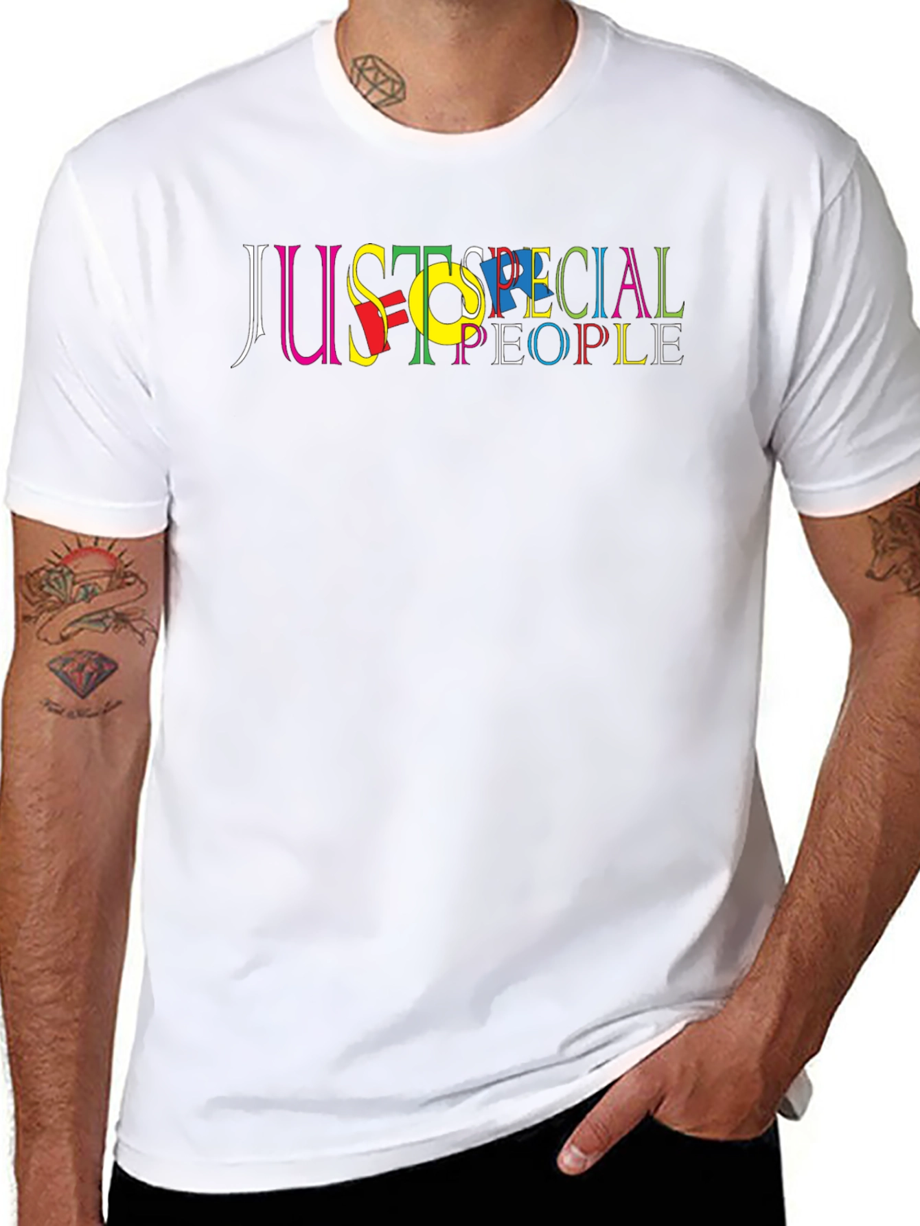 Black Just Special People Graphic Tee - Unisex view 8