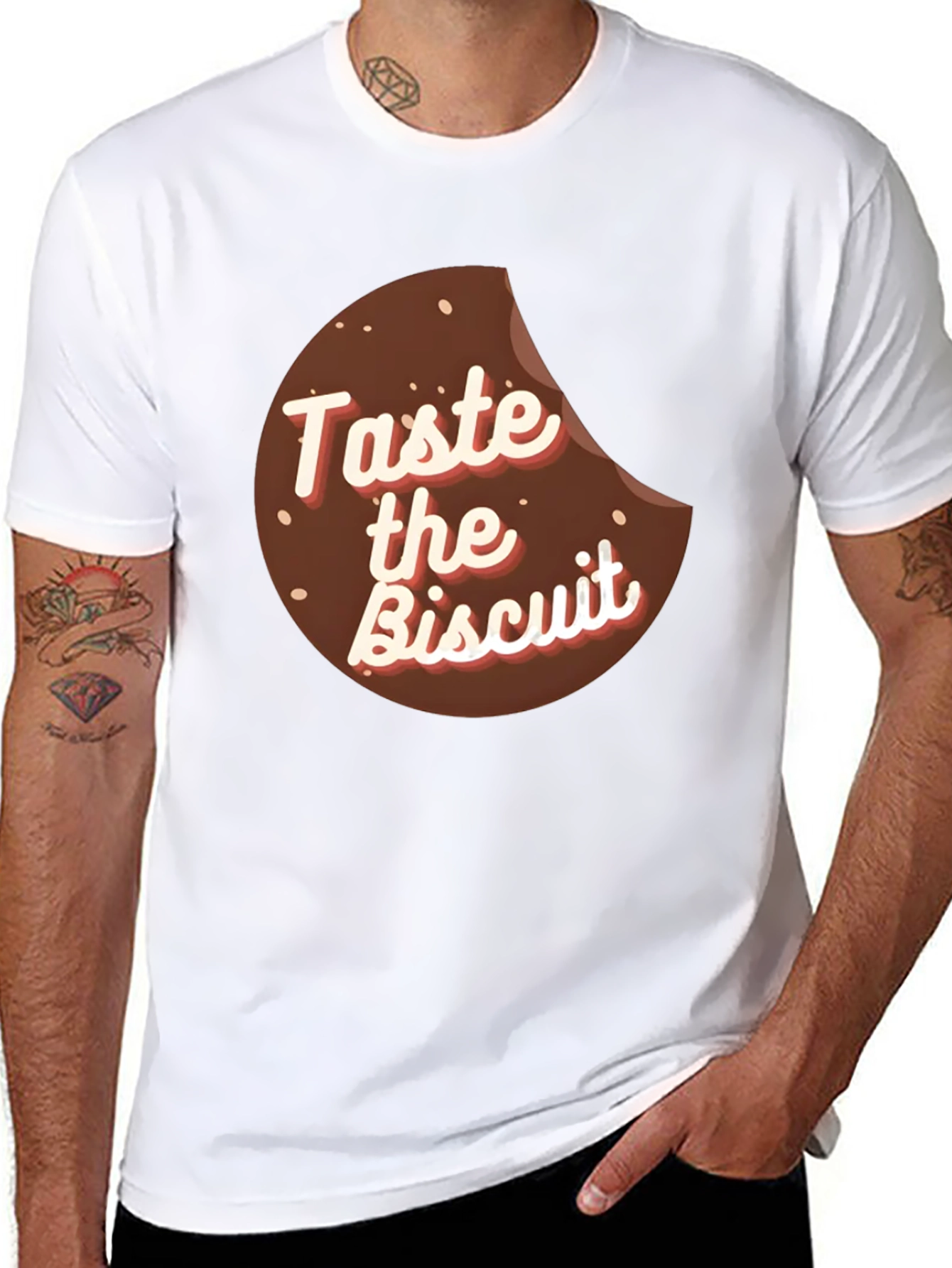 Black Taste the Biscuit Graphic T-Shirt view 8