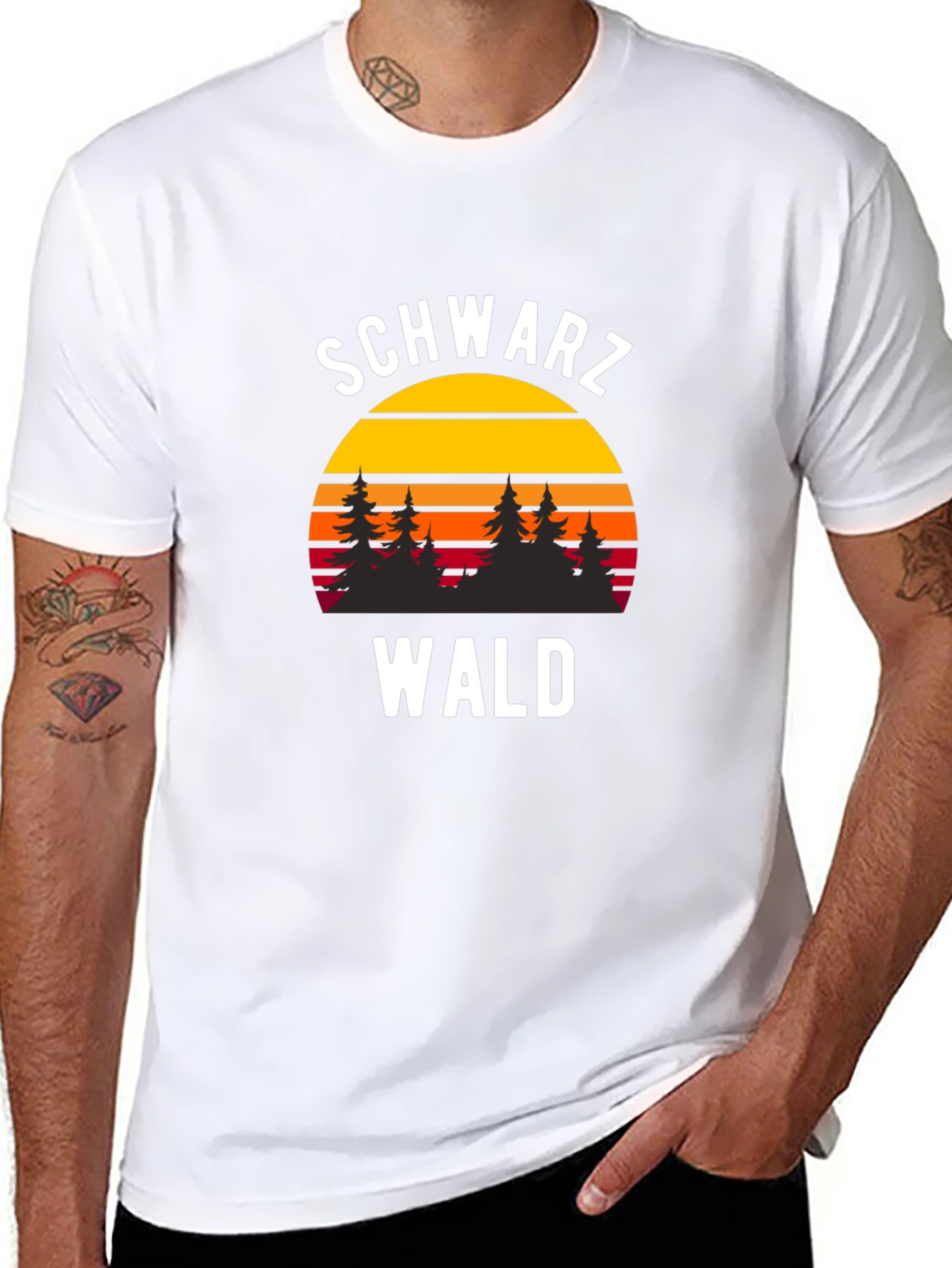Schwarzwald Forest Sunset Graphic Tee - 8