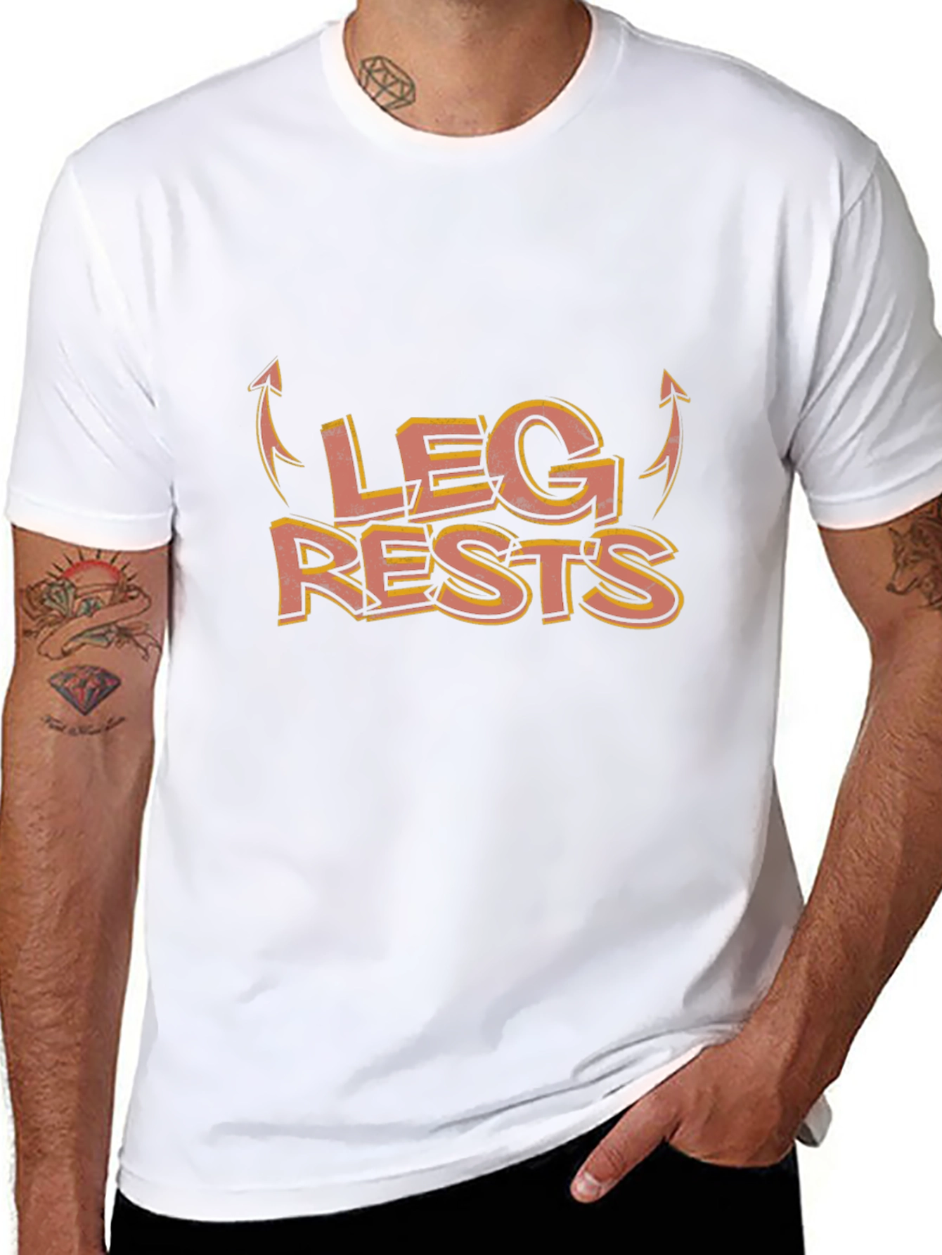 Black Leg Rests Graphic Tee - Funny Humor T-Shirt view 8