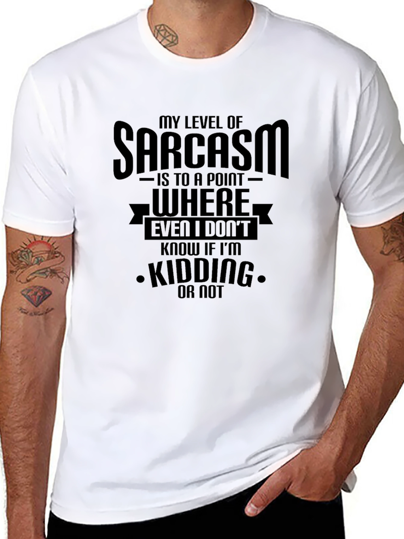 Black Sarcasm Humor T-Shirt - Funny Graphic Tee view 8