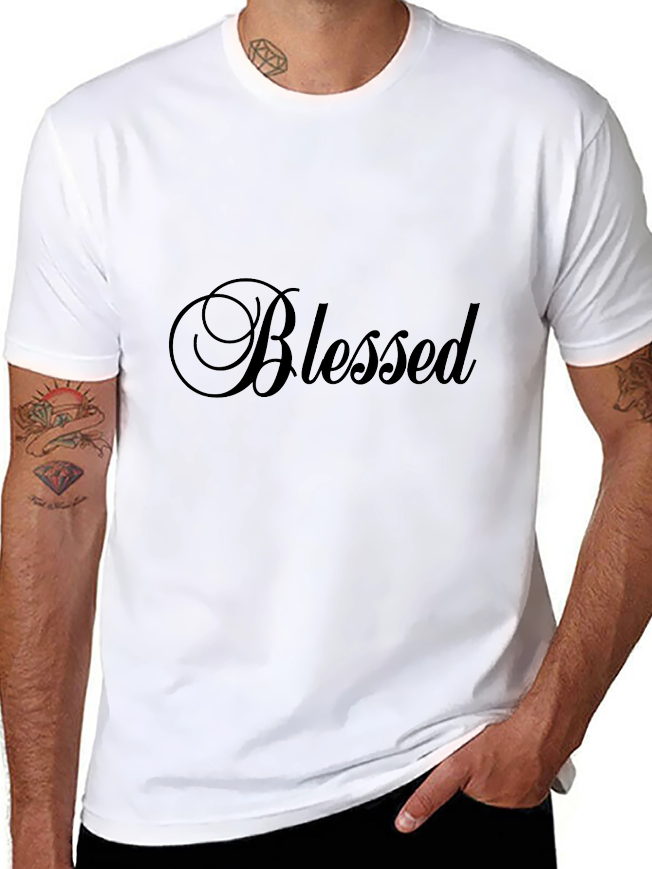 Black Blessed Black T-Shirt - Casual Style view 8