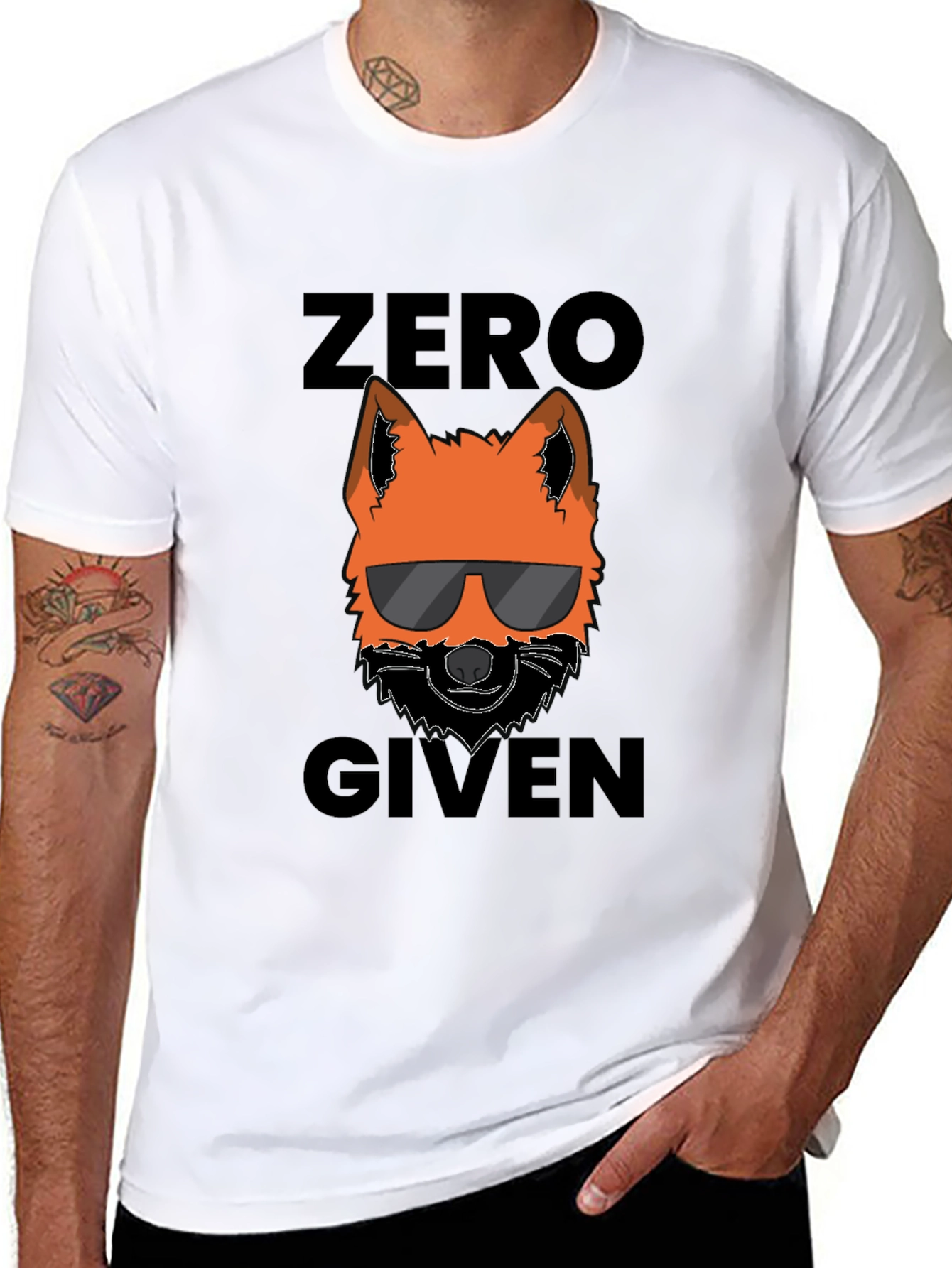 Black Zero Fox Given T-Shirt - Cool Graphic Tee view 8