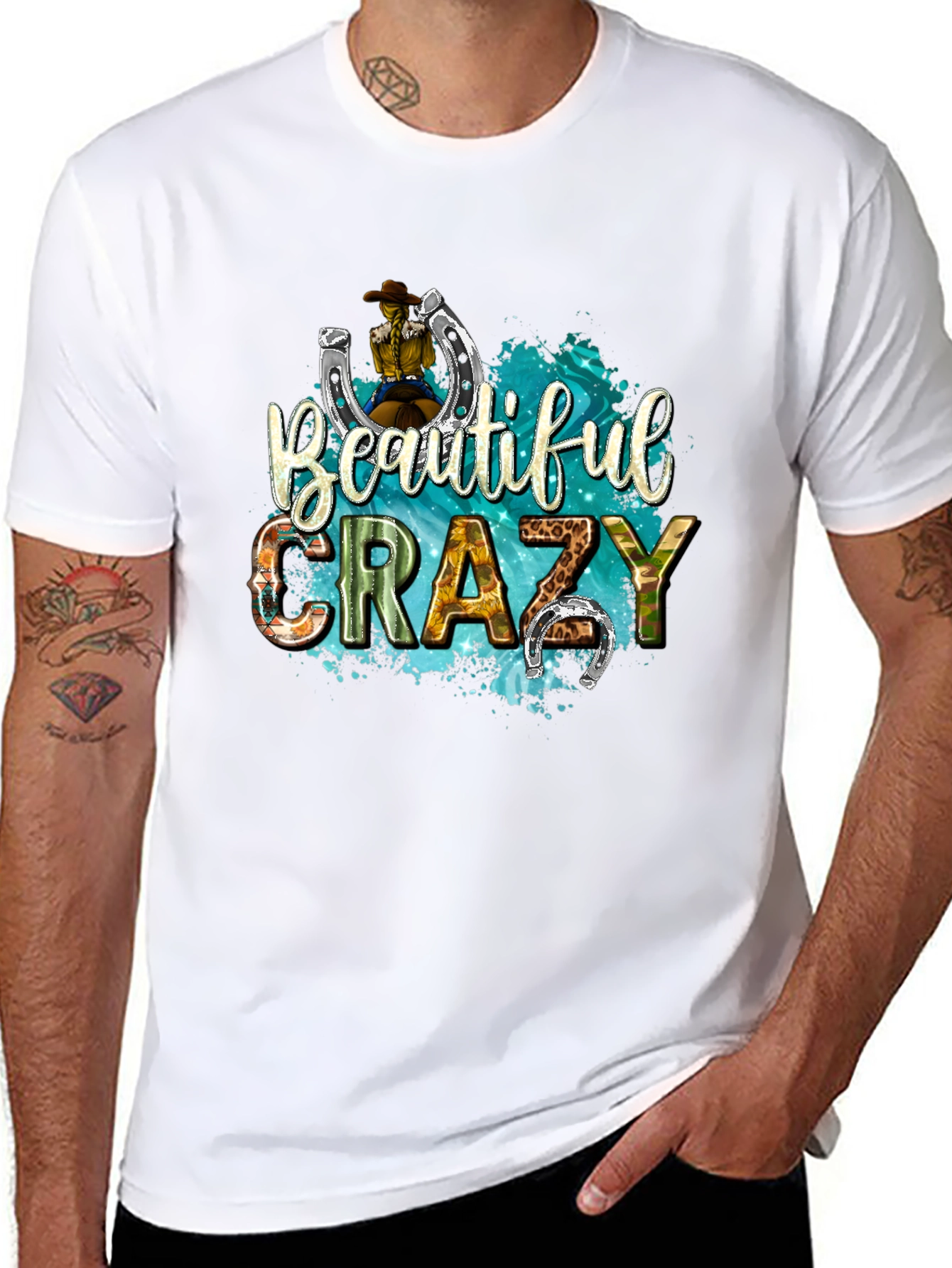 Black Beautiful Crazy Tee view 8