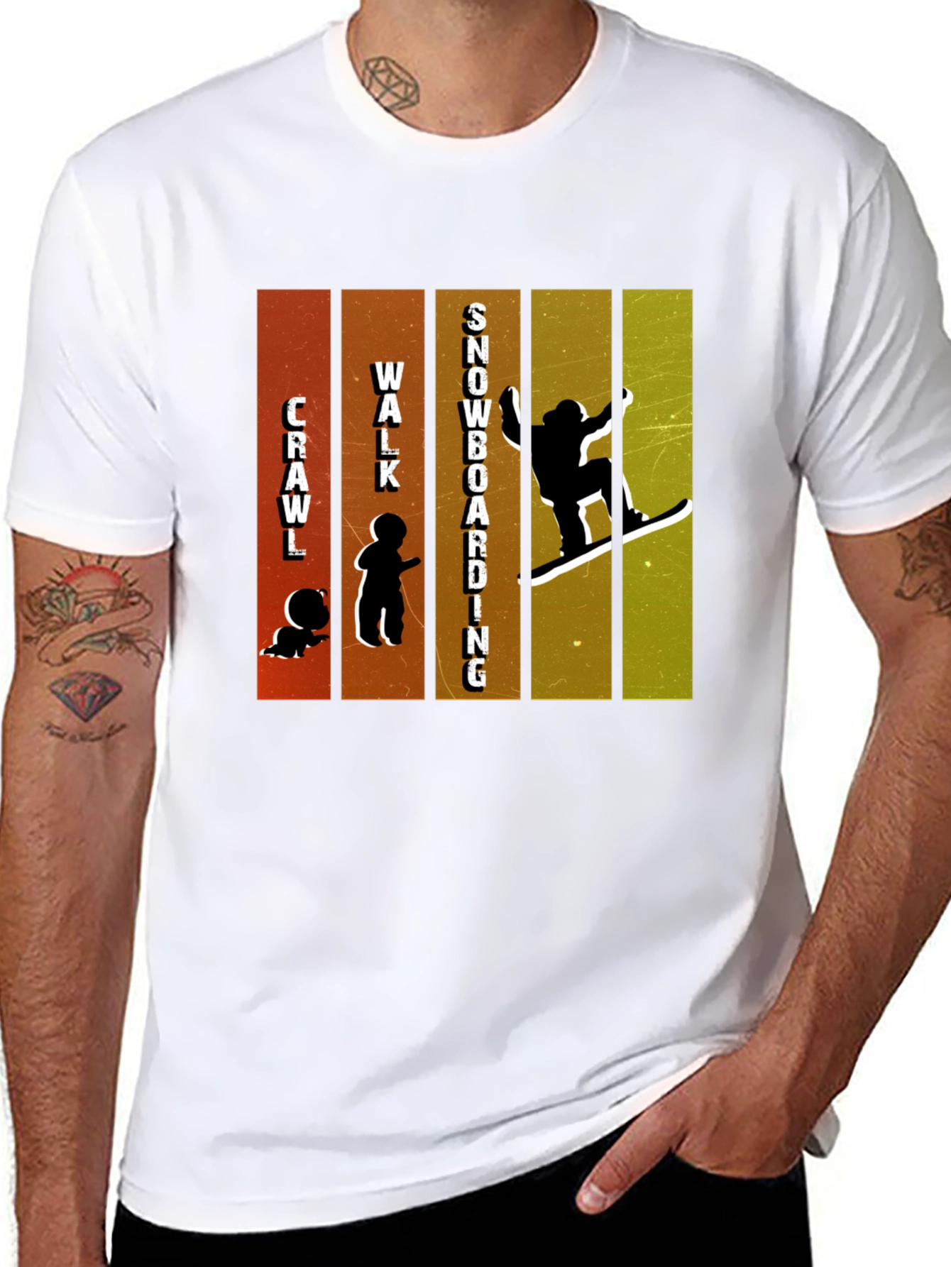 Black Evolve to Snowboard T-Shirt view 8