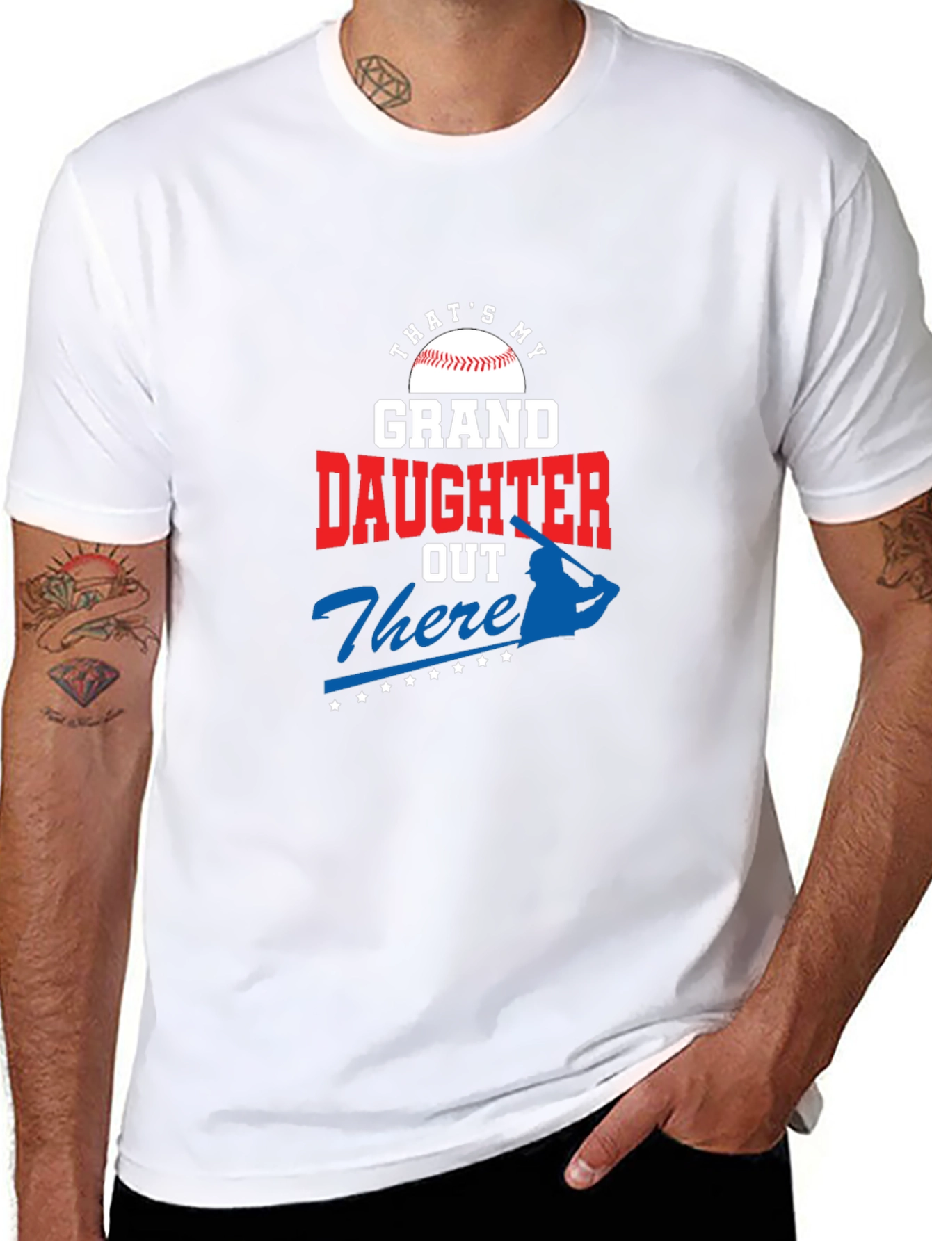 Black Granddaughter Baseball T-Shirt view 8