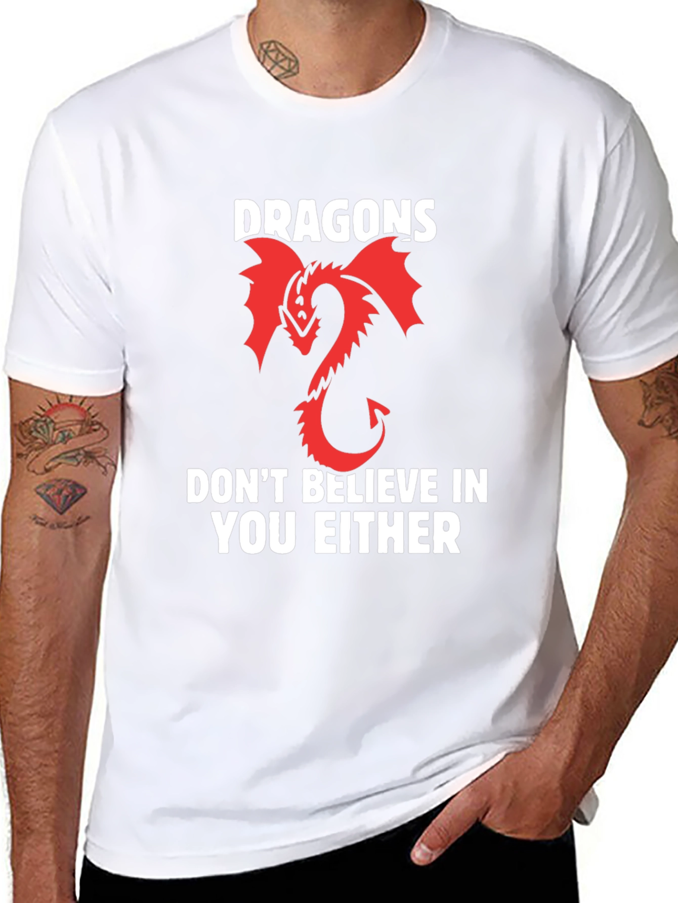 Black Dragons Don't Believe T-Shirt view 8