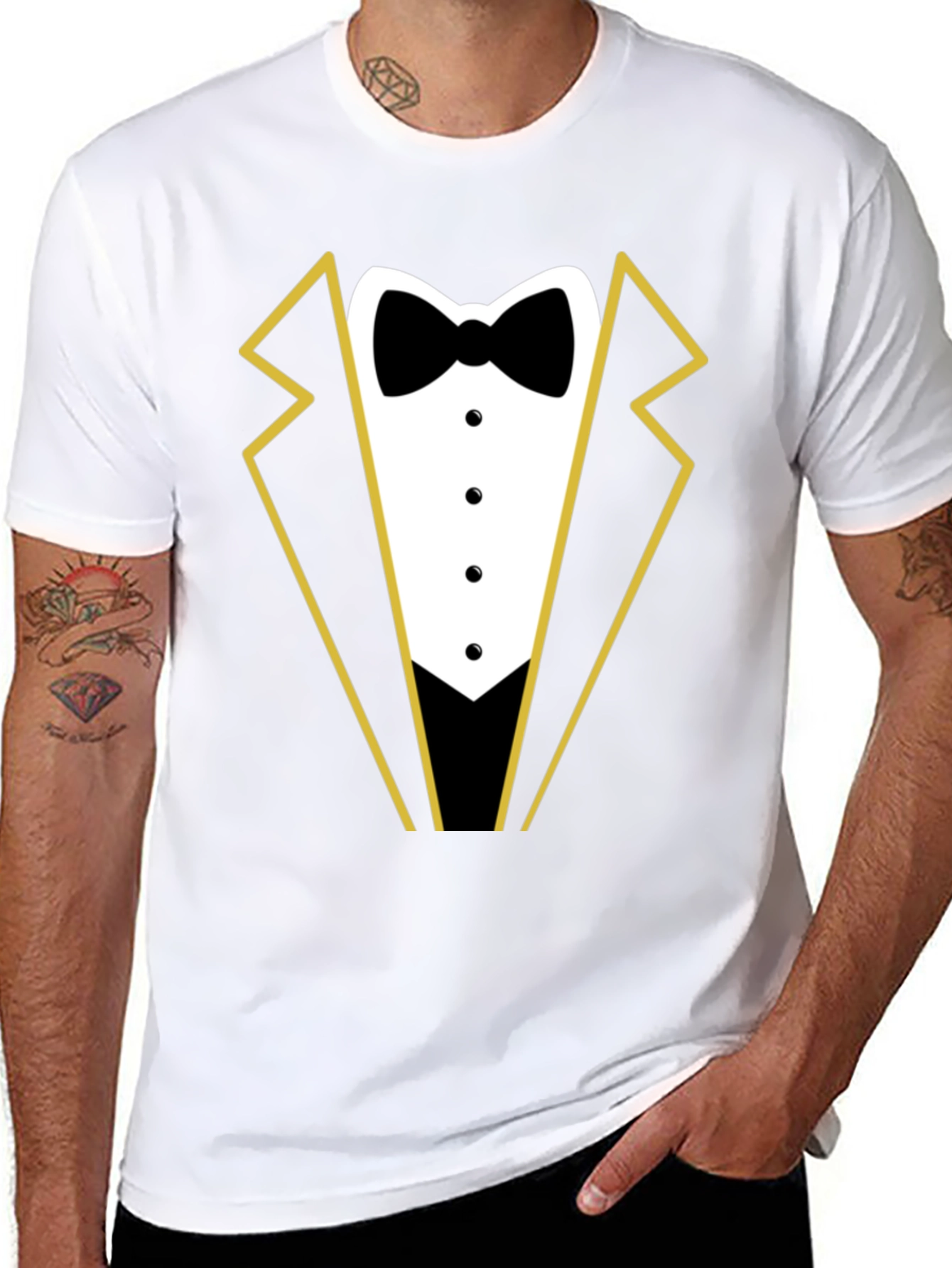 Black Tuxedo Graphic Tee - Formal Fun! view 8
