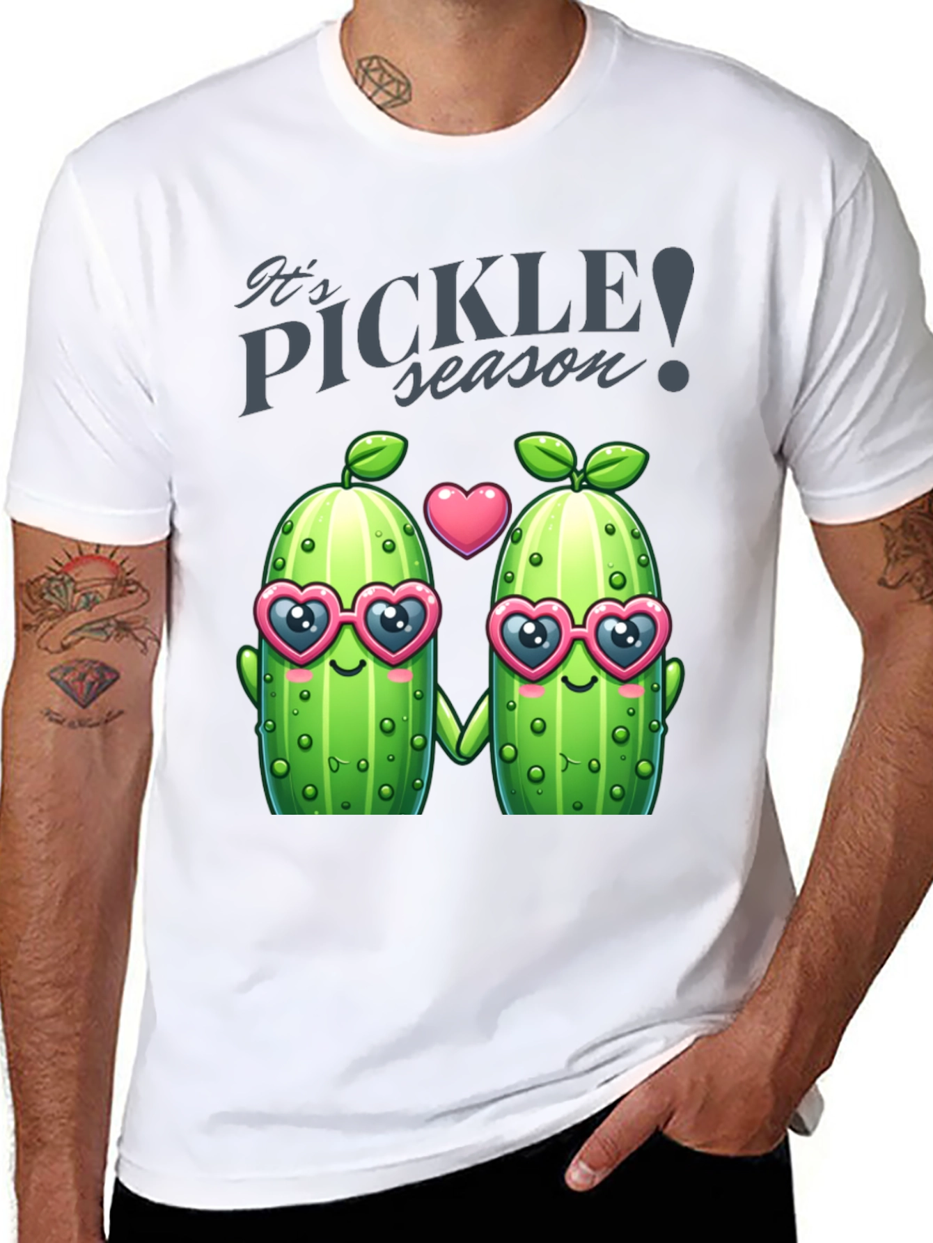 Black Pickle Season T-Shirt - Funny Cute Pickle Lover Tee view 8