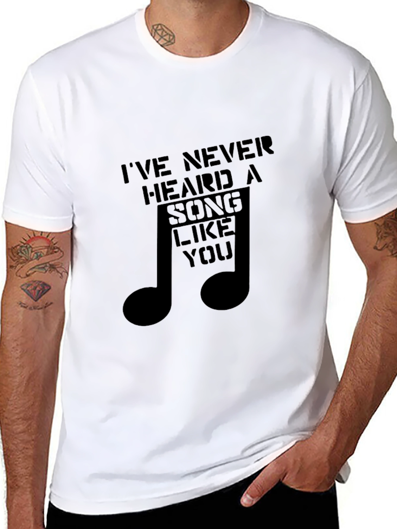 Black Musical T-Shirt: "I've Never Heard a Song Like You" view 8