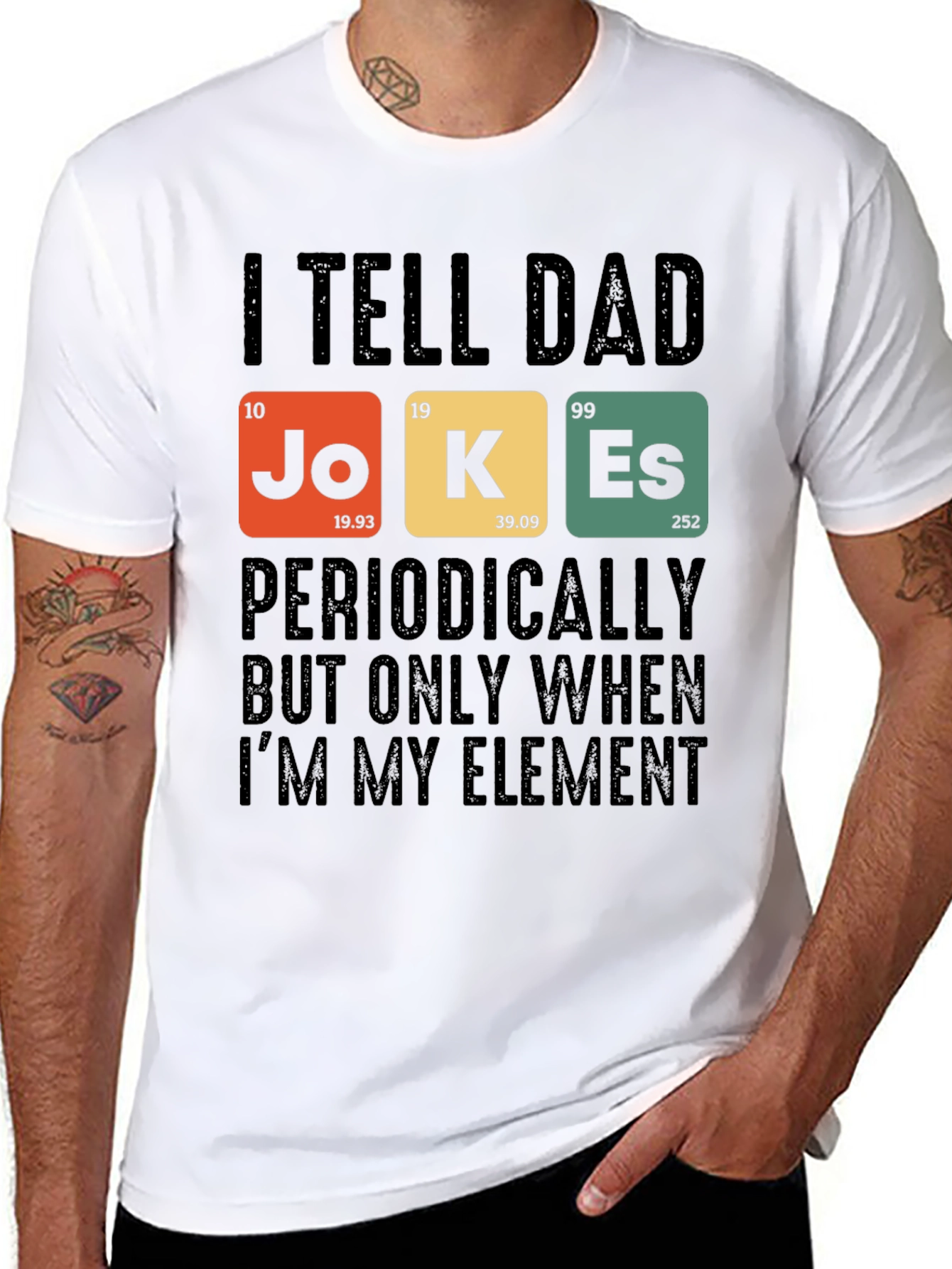 Black Dad Jokes T-Shirt: Periodic Table Element Humor view 8