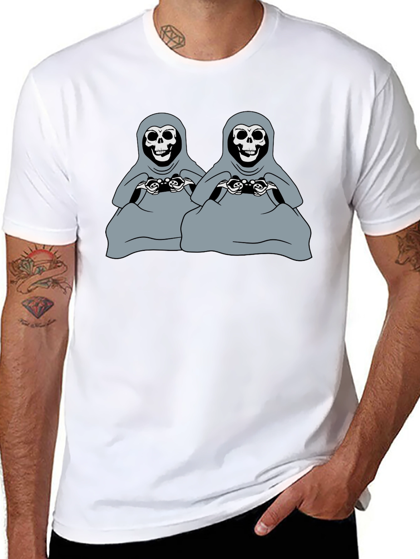Black Gamer Grim Reapers Black T-Shirt view 8