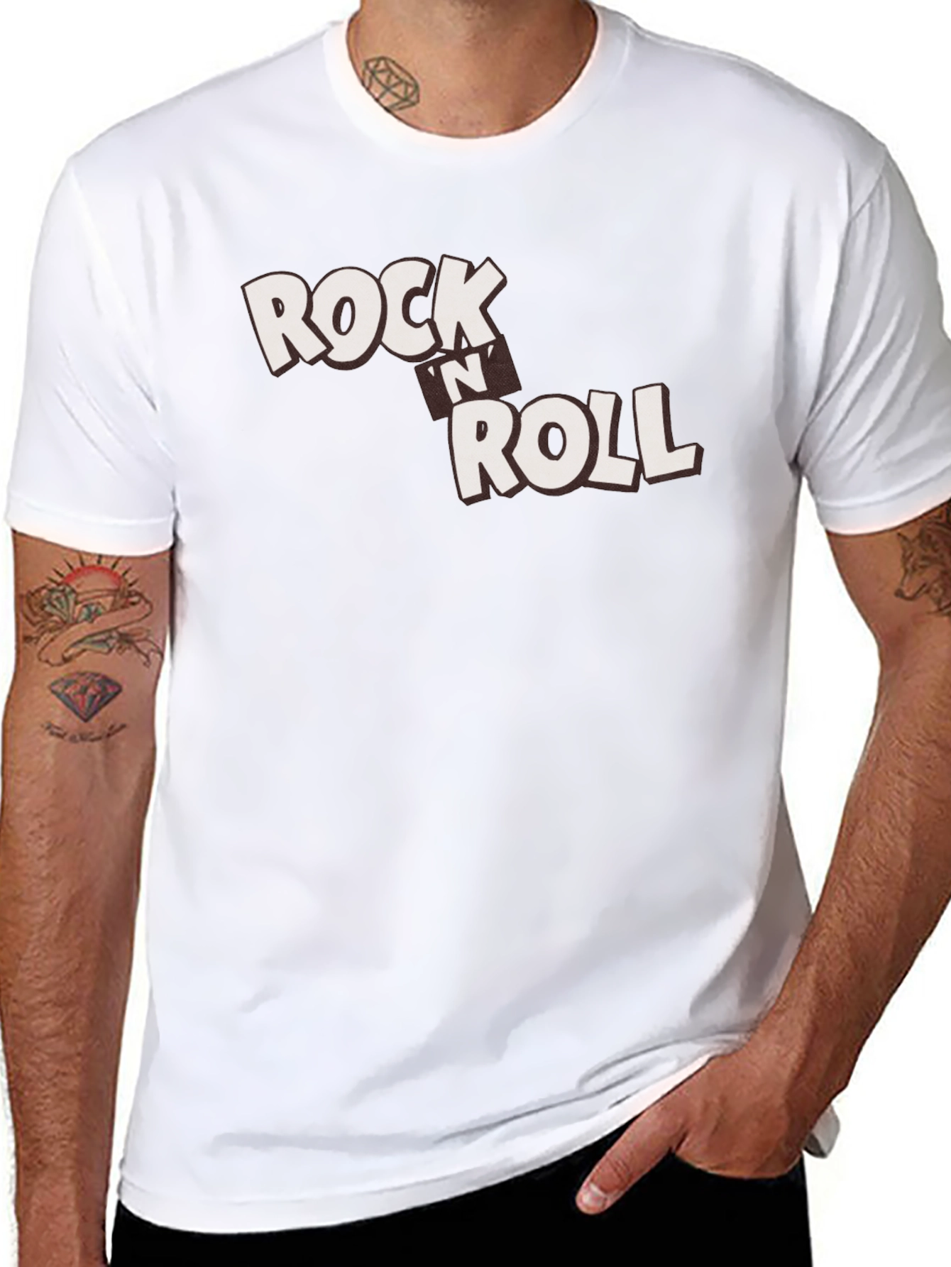 Black Rock 'n' Roll Graphic Black T-Shirt view 8