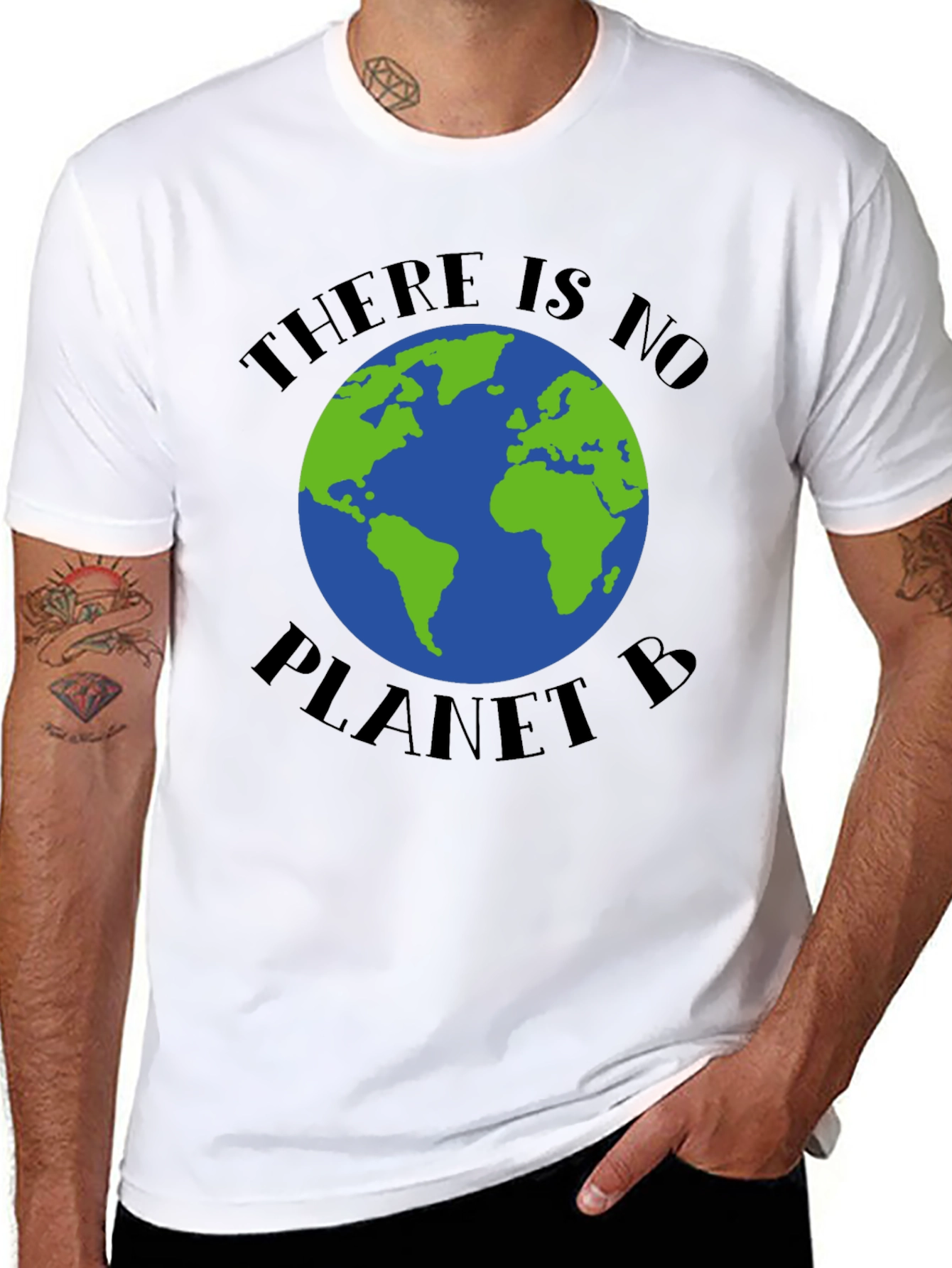 Black There is No Planet B Graphic T-Shirt view 8