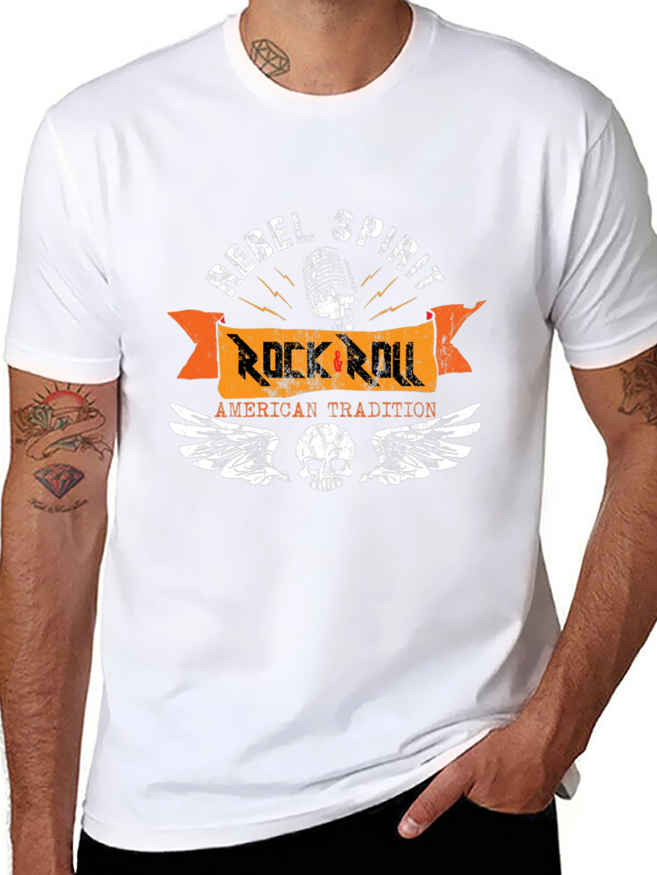 Black Rebel Spirit Rock & Roll Black T-Shirt view 8