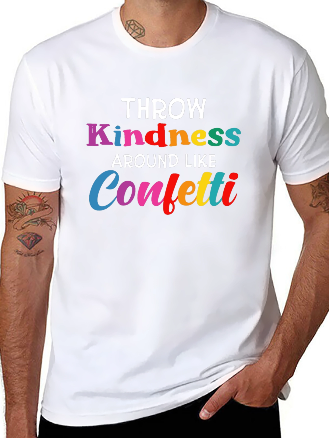 Black Throw Kindness Around Like Confetti T-Shirt view 8