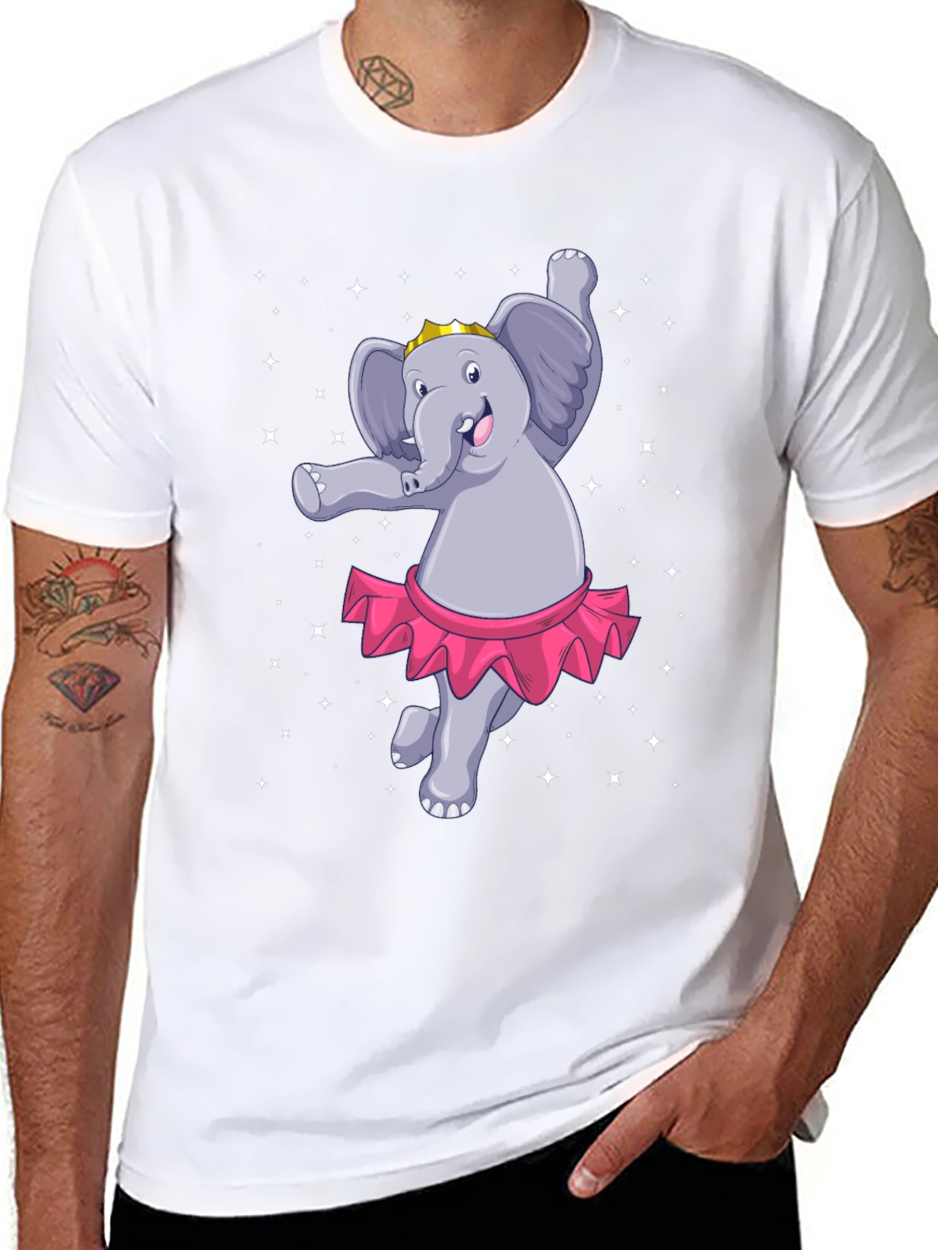 Black Dancing Elephant T-Shirt view 8