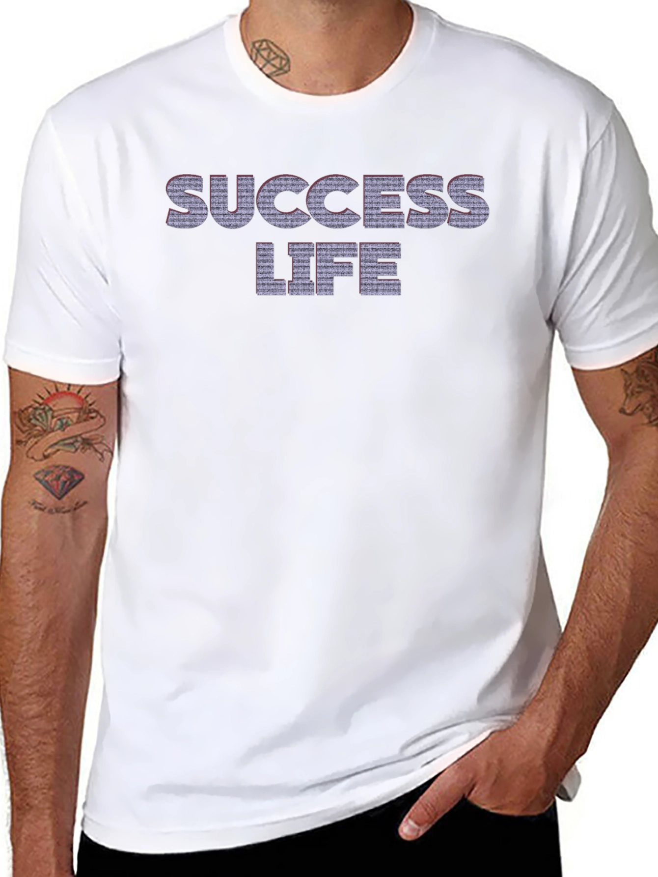 Black Success Life Graphic Tee - Black view 8