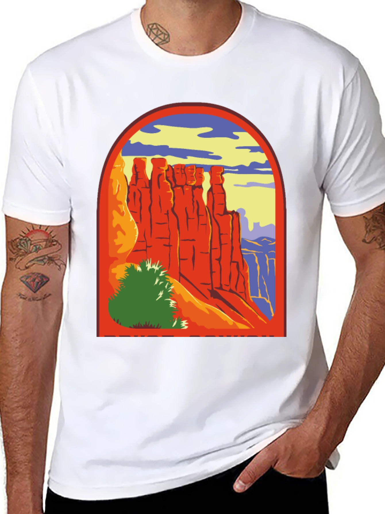 Black Desert Landscape Graphic T-Shirt view 8