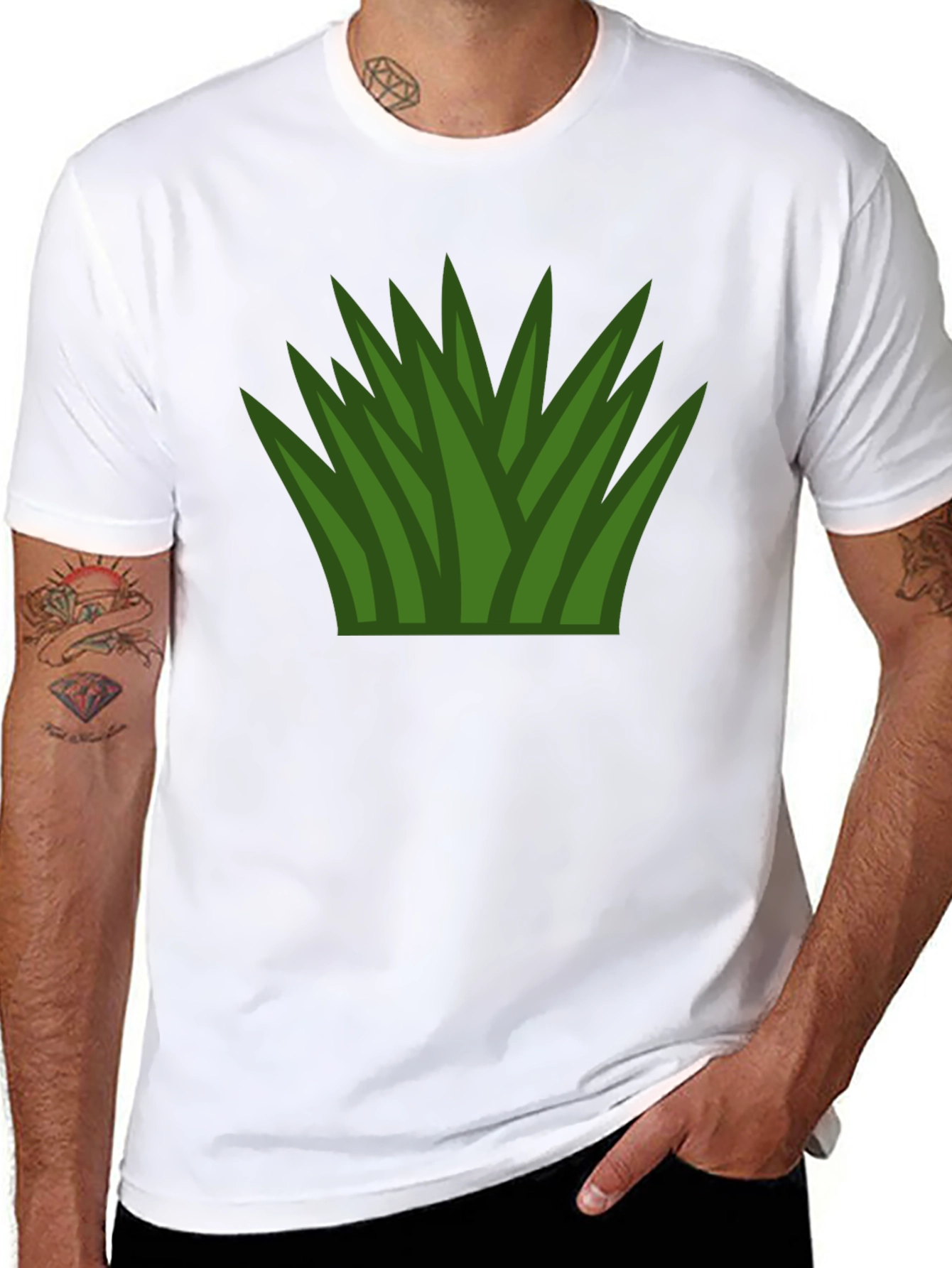 Black Grass Graphic Black T-Shirt view 8