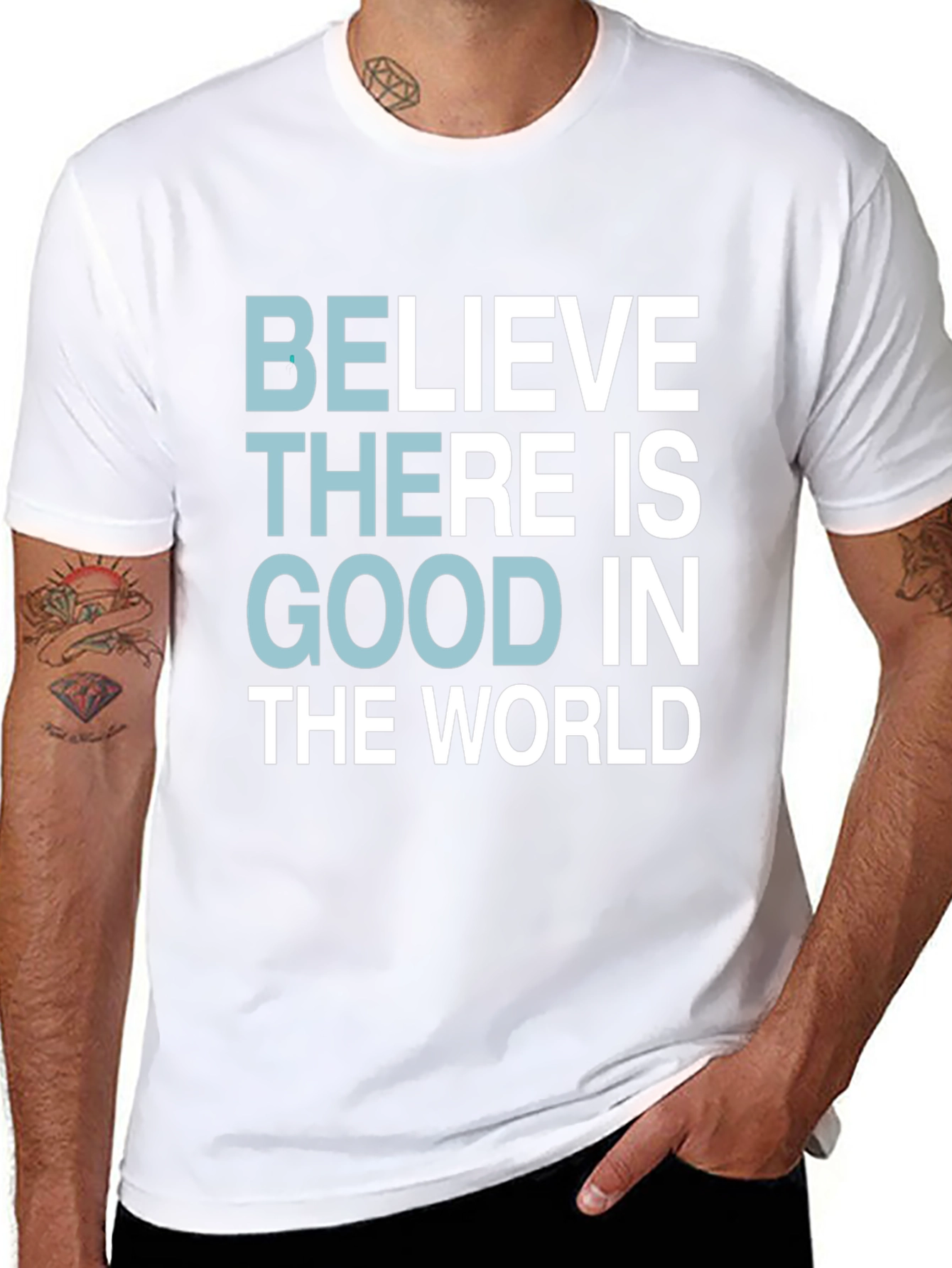 Black Believe There Is Good T-Shirt - Motivational Tee view 8