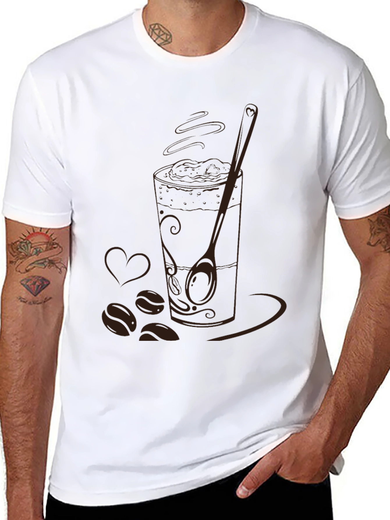 Black Coffee Lover's Graphic Tee - Black view 8