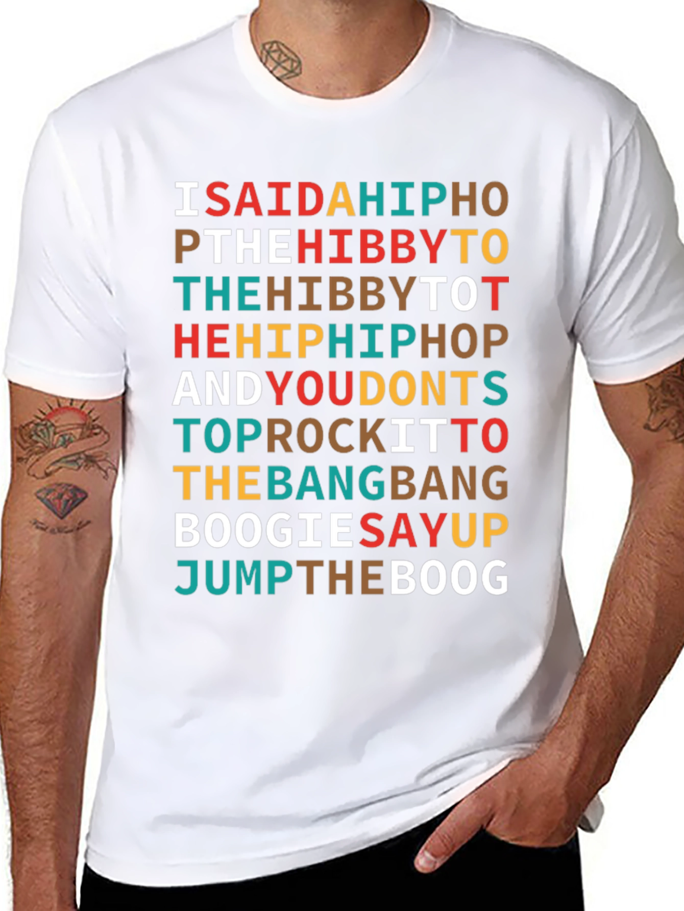 Black I Said a Hip Hop T-Shirt view 8