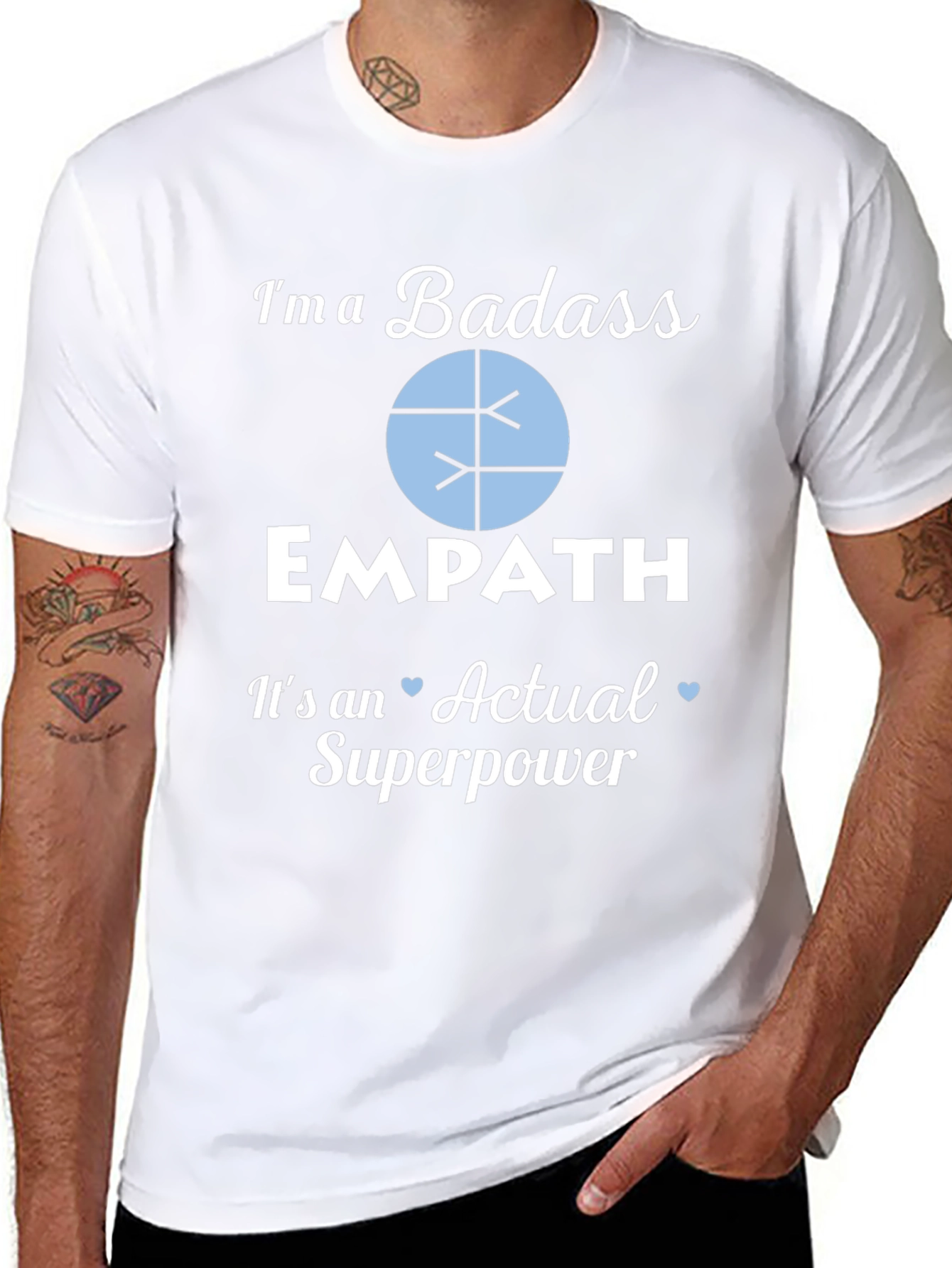 Black Badass Empath Superpower T-Shirt - Unisex view 8