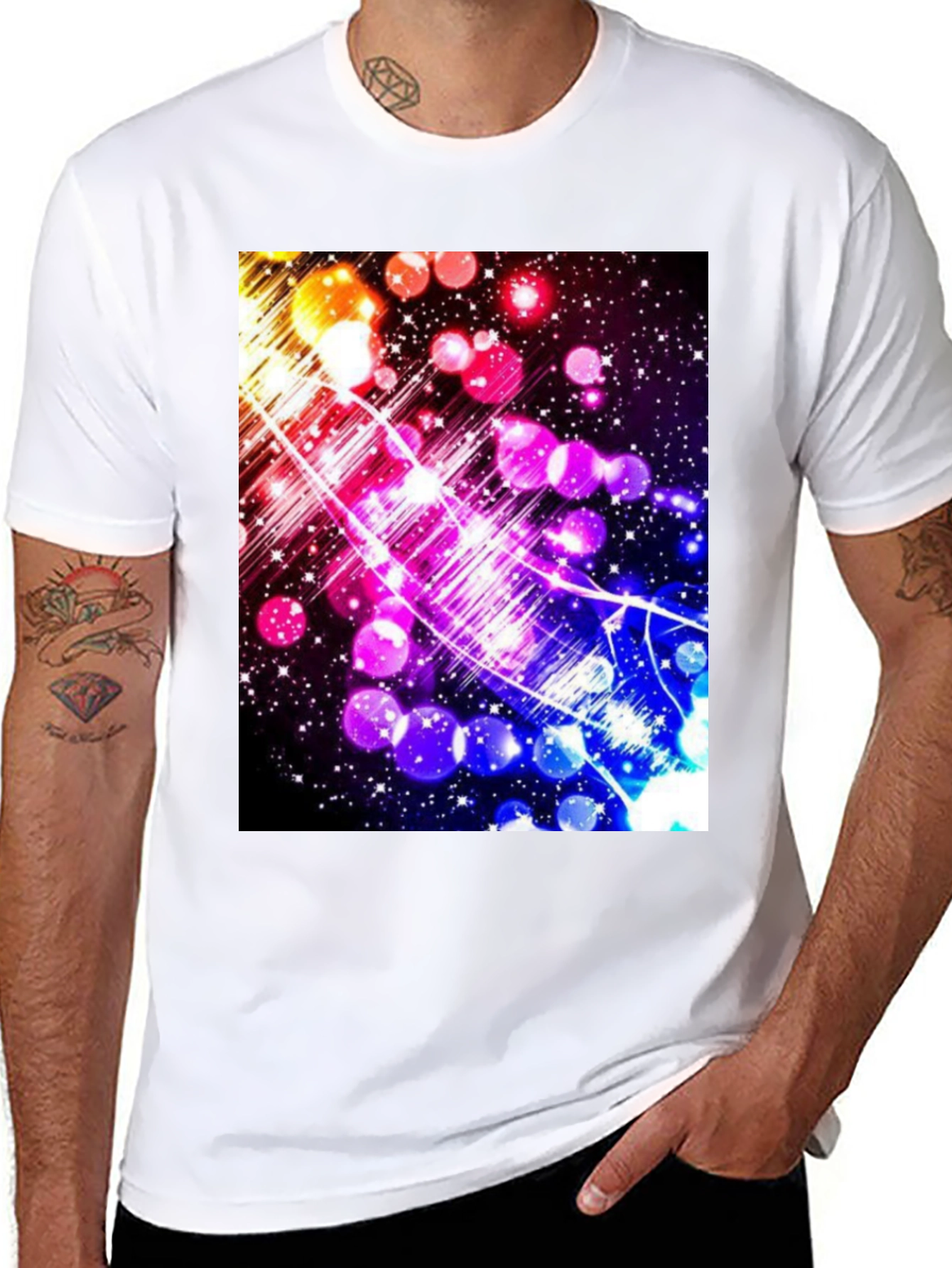 Black Galaxy Starry Sky T-Shirt view 8