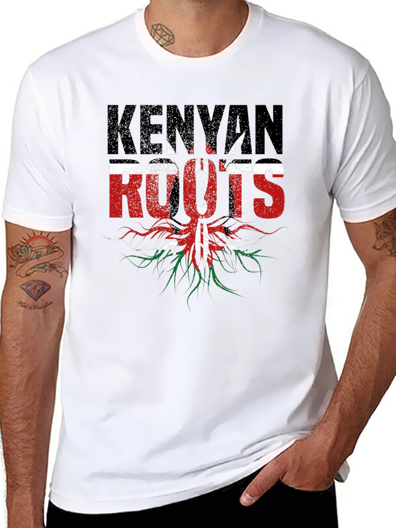 Kenyan Roots T-Shirt - Black Graphic Tee - 8