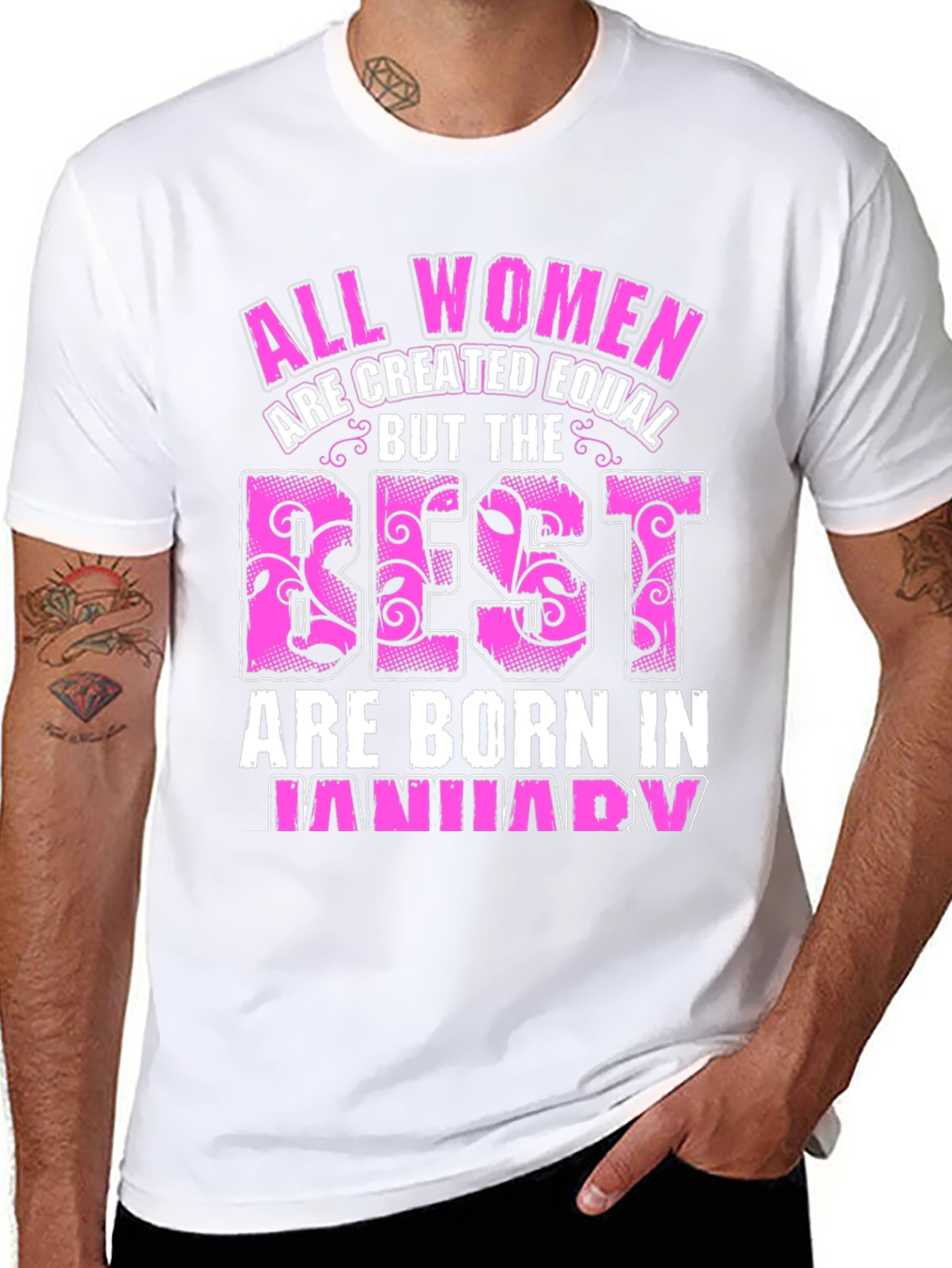 All Women Created Equal Best Born in January T-Shirt - 8