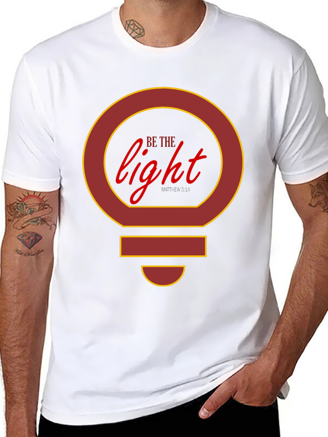 Black Be The Light T-Shirt - Graphic Tee view 8