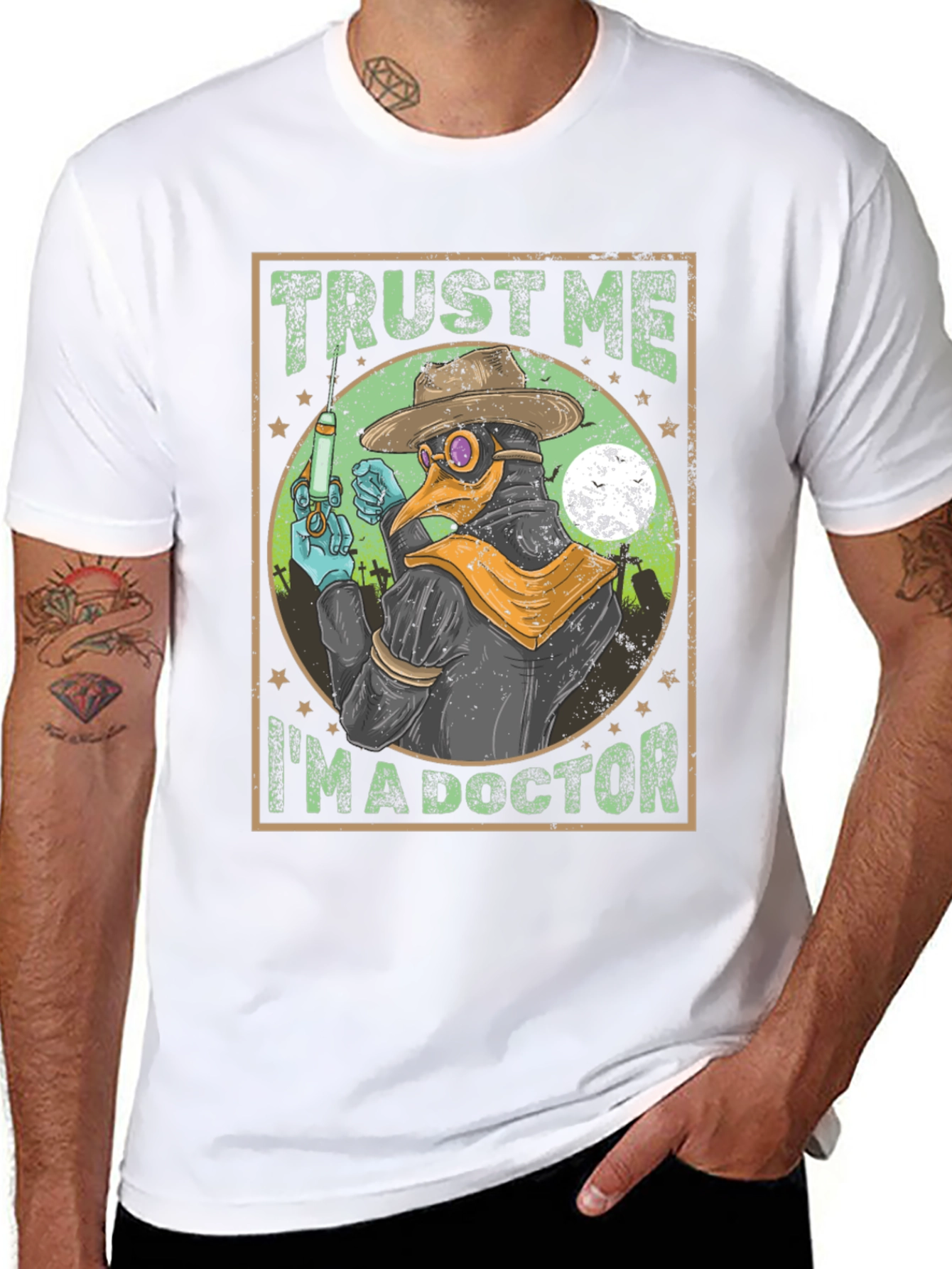 Black Plague Doctor T-Shirt - Trust Me I'm a Doctor! view 8