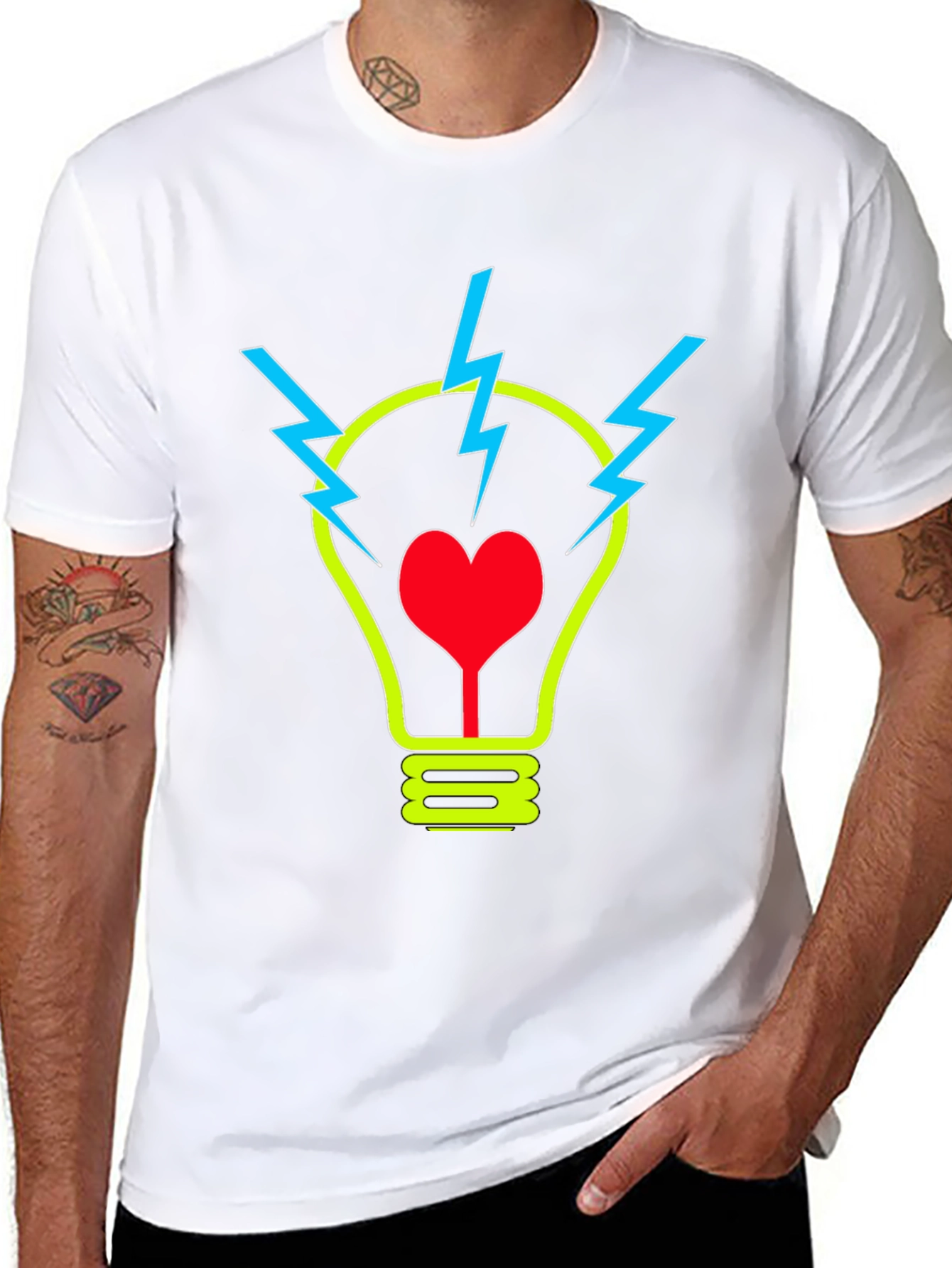 Black Heart Idea Graphic T-Shirt - Soft Cotton Blend view 8