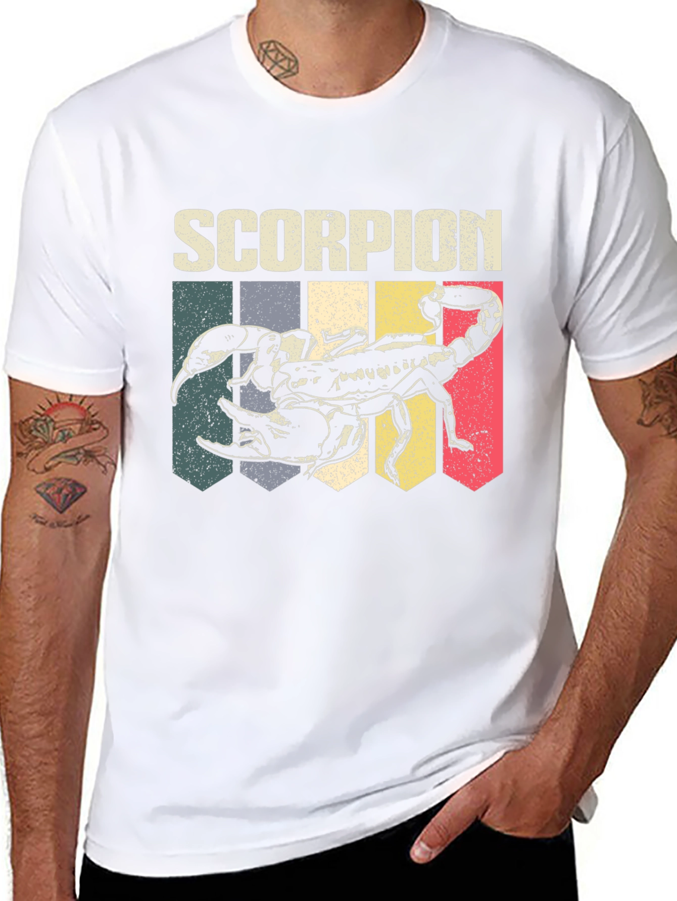 Black Retro Scorpion Graphic Tee - Black view 8
