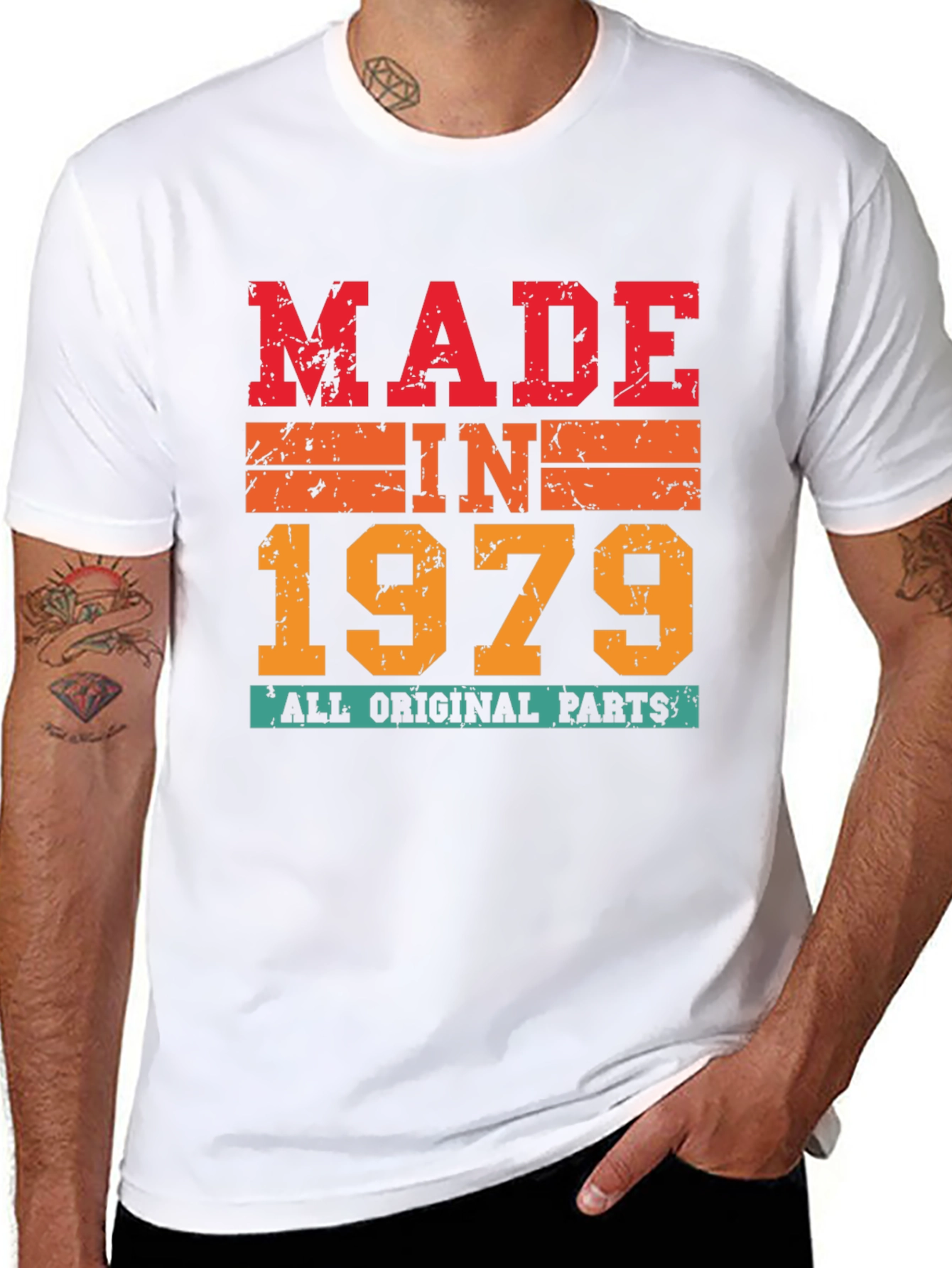 Made in 1979 All Original Parts T-Shirt - 8