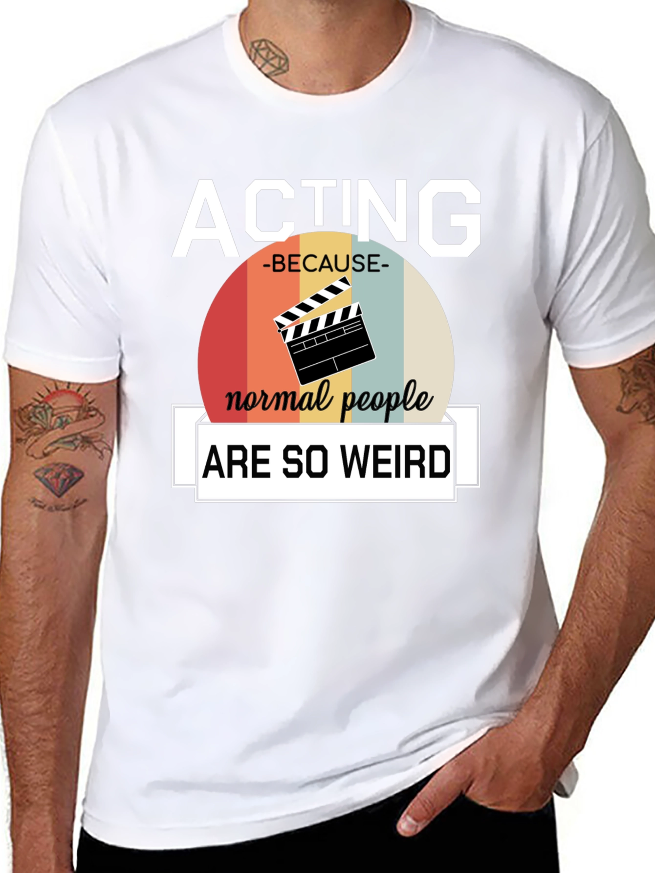 Black Acting Because Normal People Are So Weird T-Shirt view 8