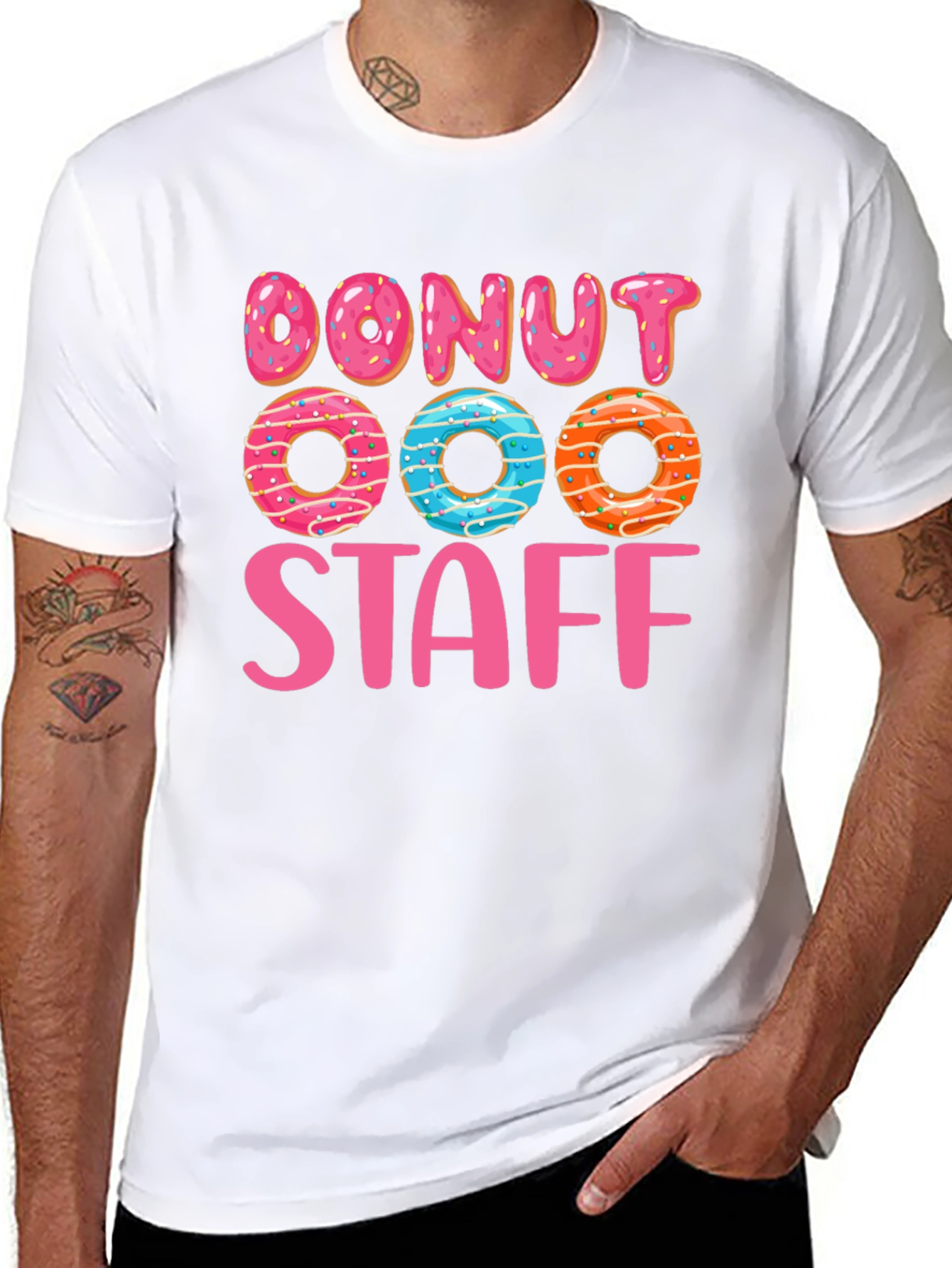 Black Donut Staff Graphic T-Shirt view 8