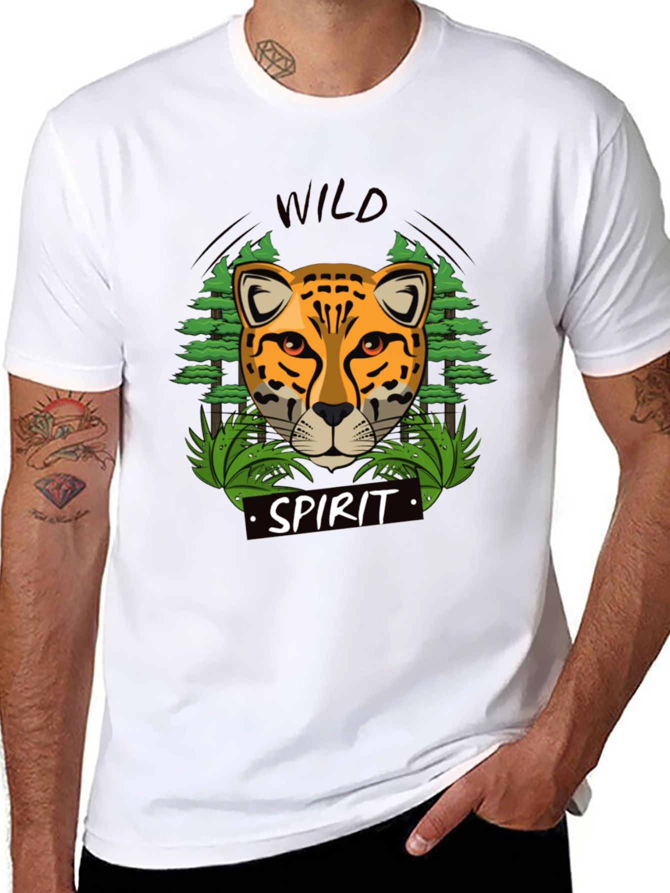 Black Wild Spirit Graphic T-Shirt - Black view 8