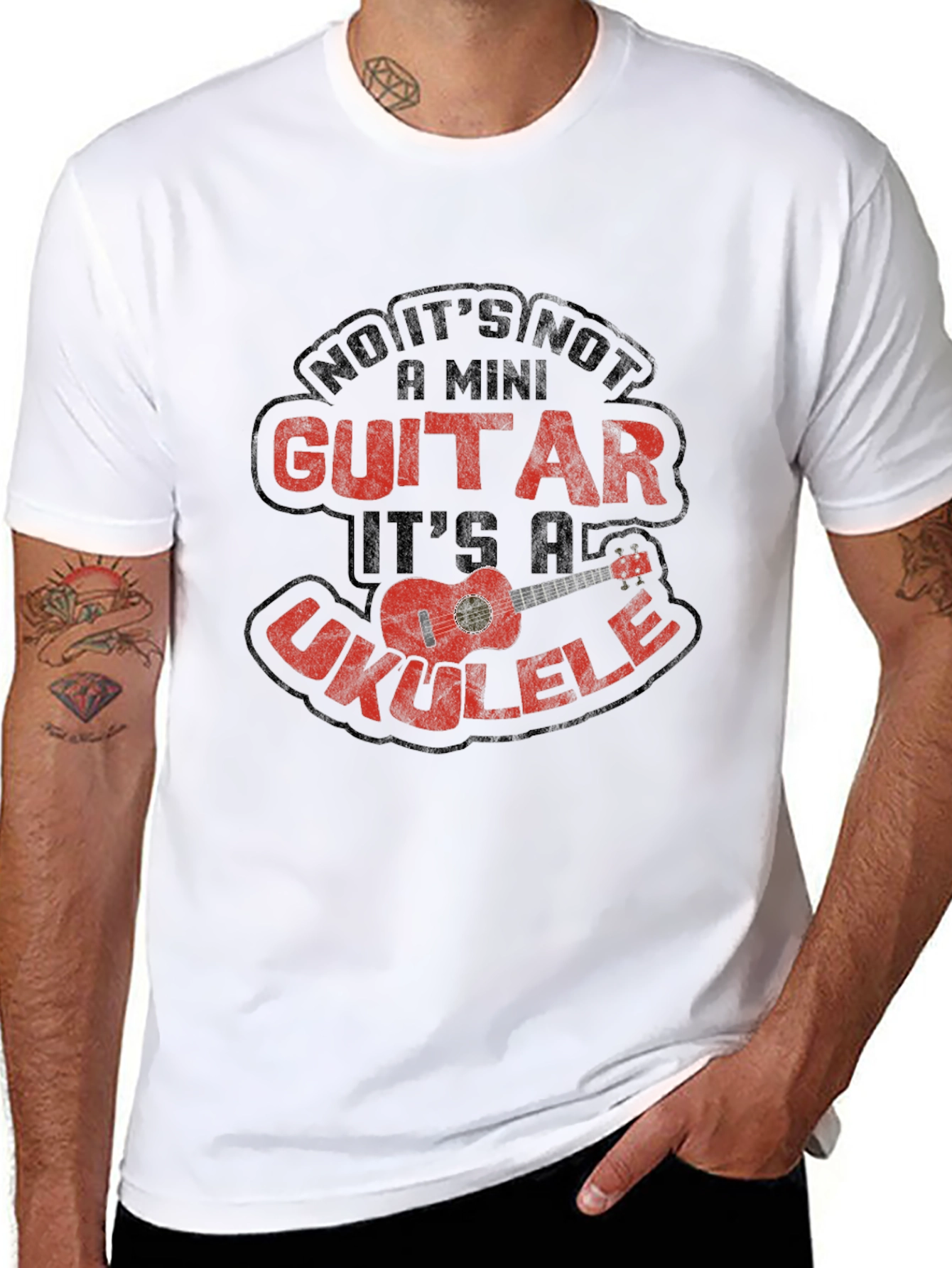 Black Ukulele T-Shirt - Funny Music Lover Tee view 8