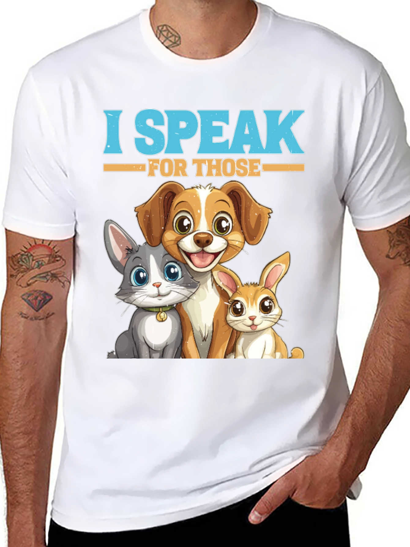 Black I Speak For Those Pet T-Shirt view 8